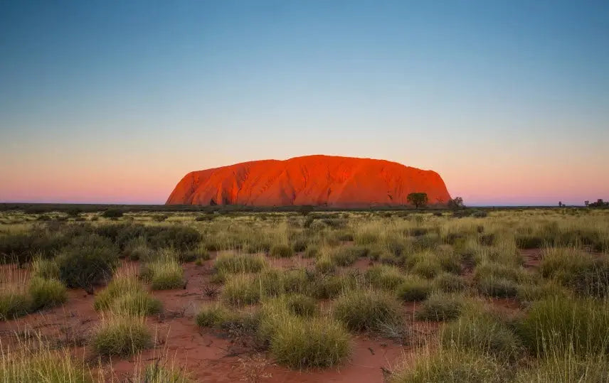 Red rock formation in Australia featured in Opals in Dreamtime article