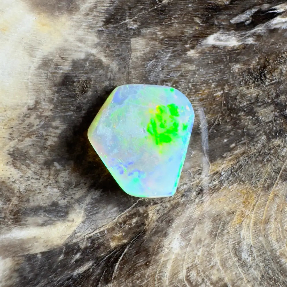 Iridescent opal gemstone.