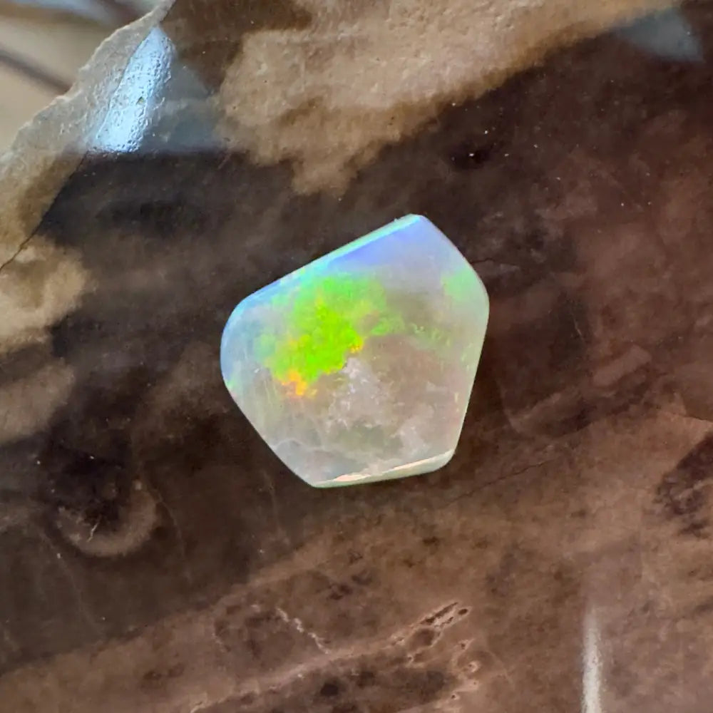 Iridescent opal gemstone.