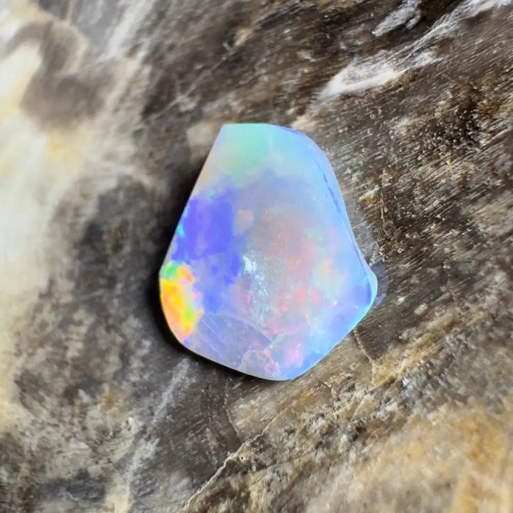 Iridescent opal gemstone.