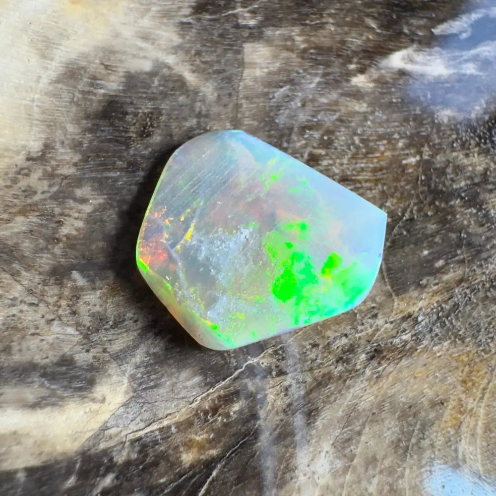 Iridescent opal gemstone.