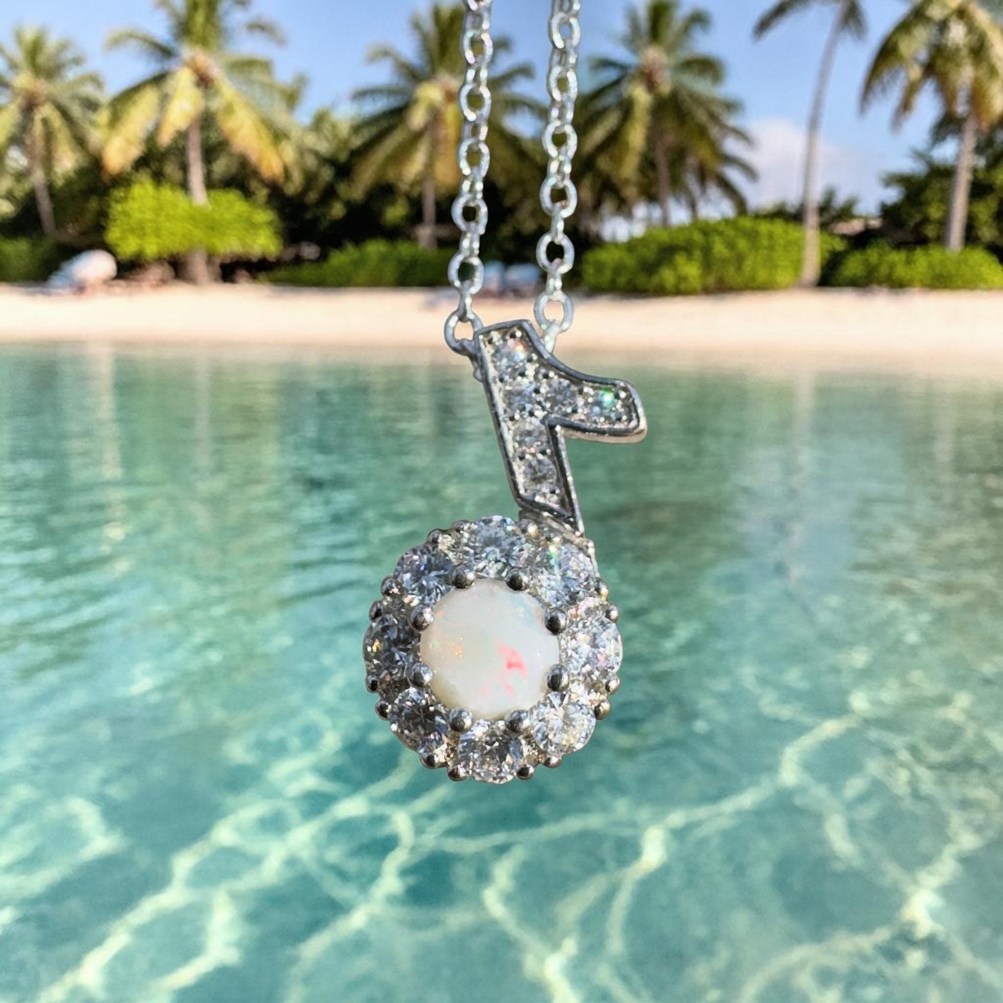 0.3ct Coober Pedy Opal Pendant Necklace ~ 'Esperance Horizon' | 925 Sterling Silver | Solid Australian Opal