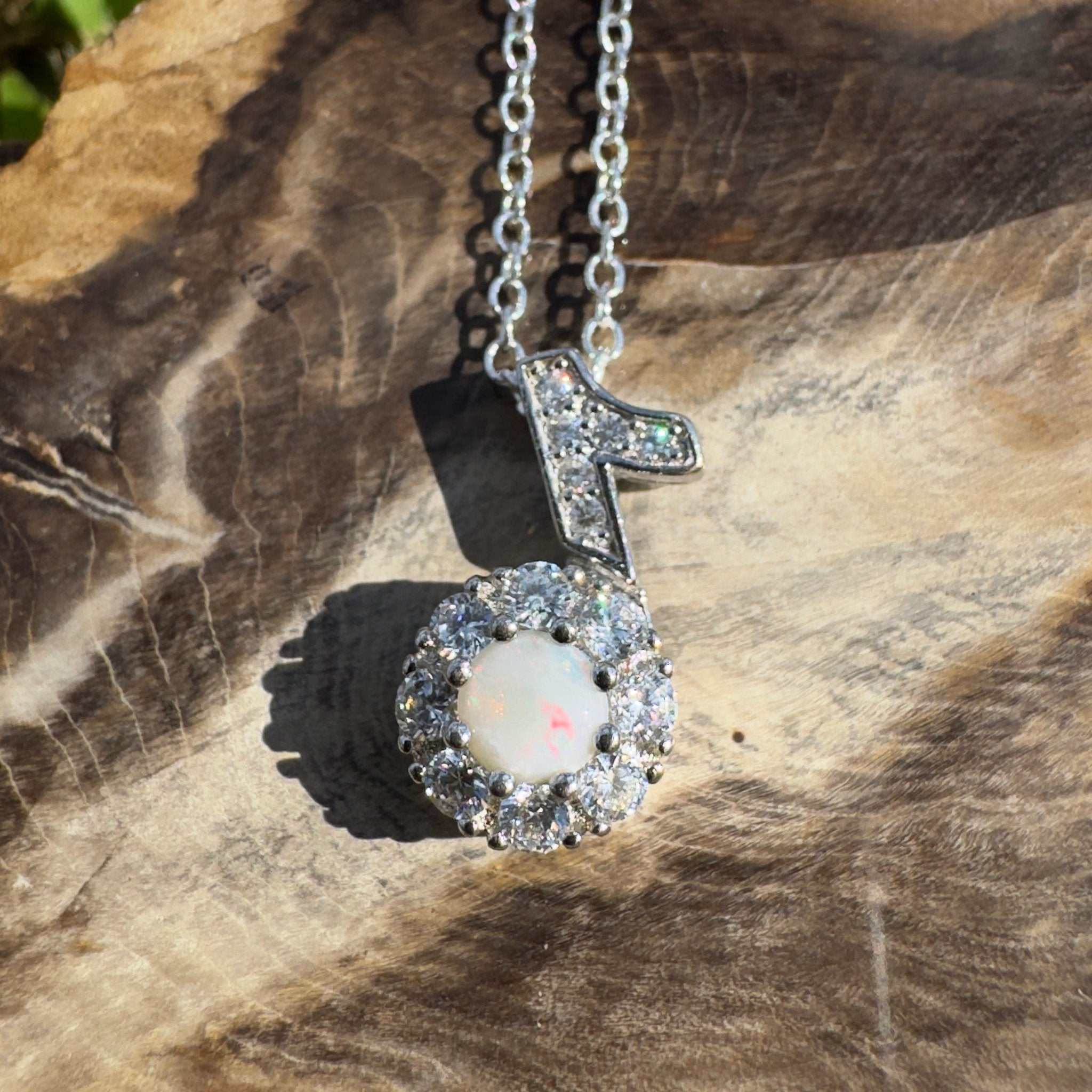0.3ct Coober Pedy Opal Pendant Necklace ~ 'Esperance Horizon' | 925 Sterling Silver | Solid Australian Opal