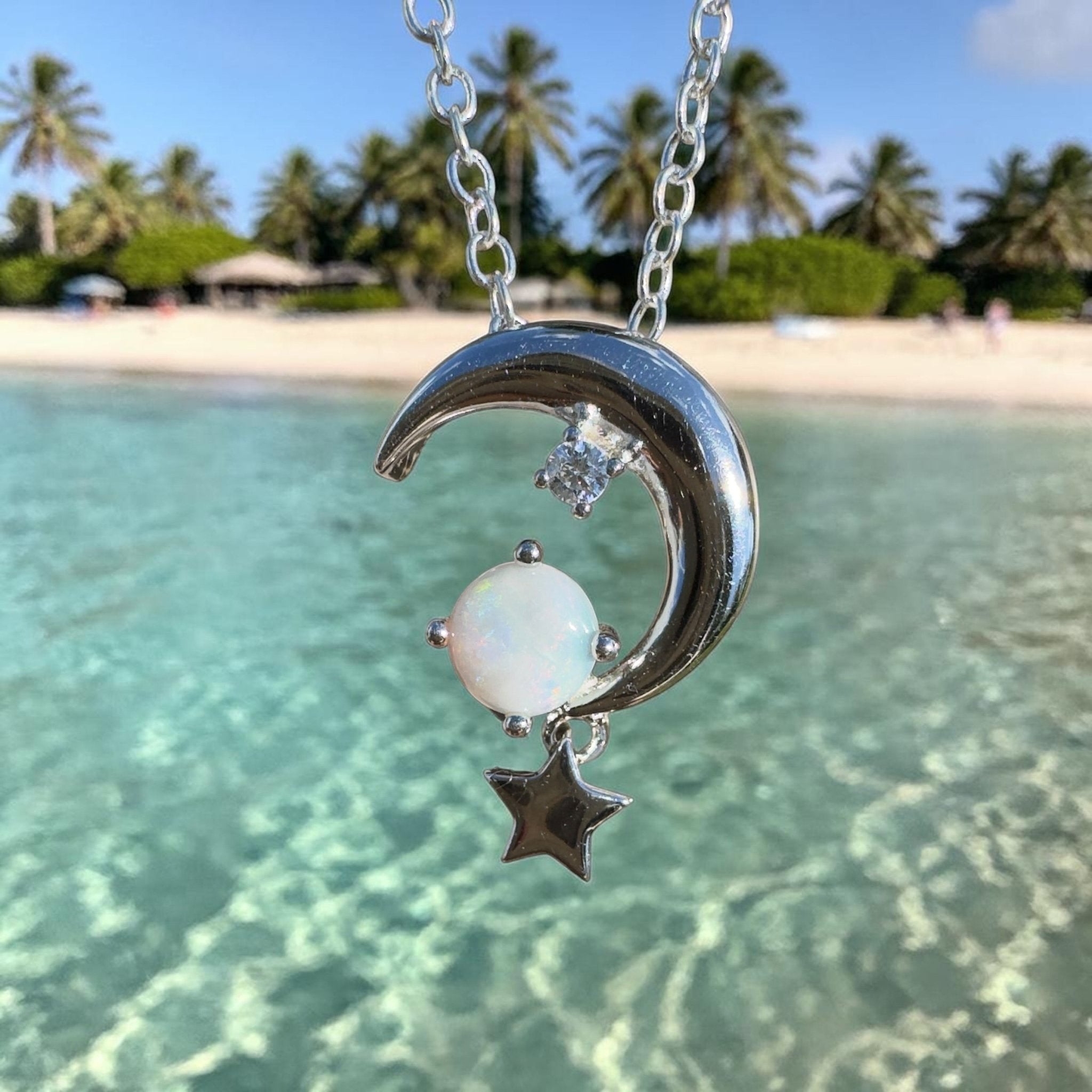 0.3ct Lightning Ridge Opal Pendant Necklace ~ 'Birdsville Night Flare' | 925 Sterling Silver | Solid Australian Opal