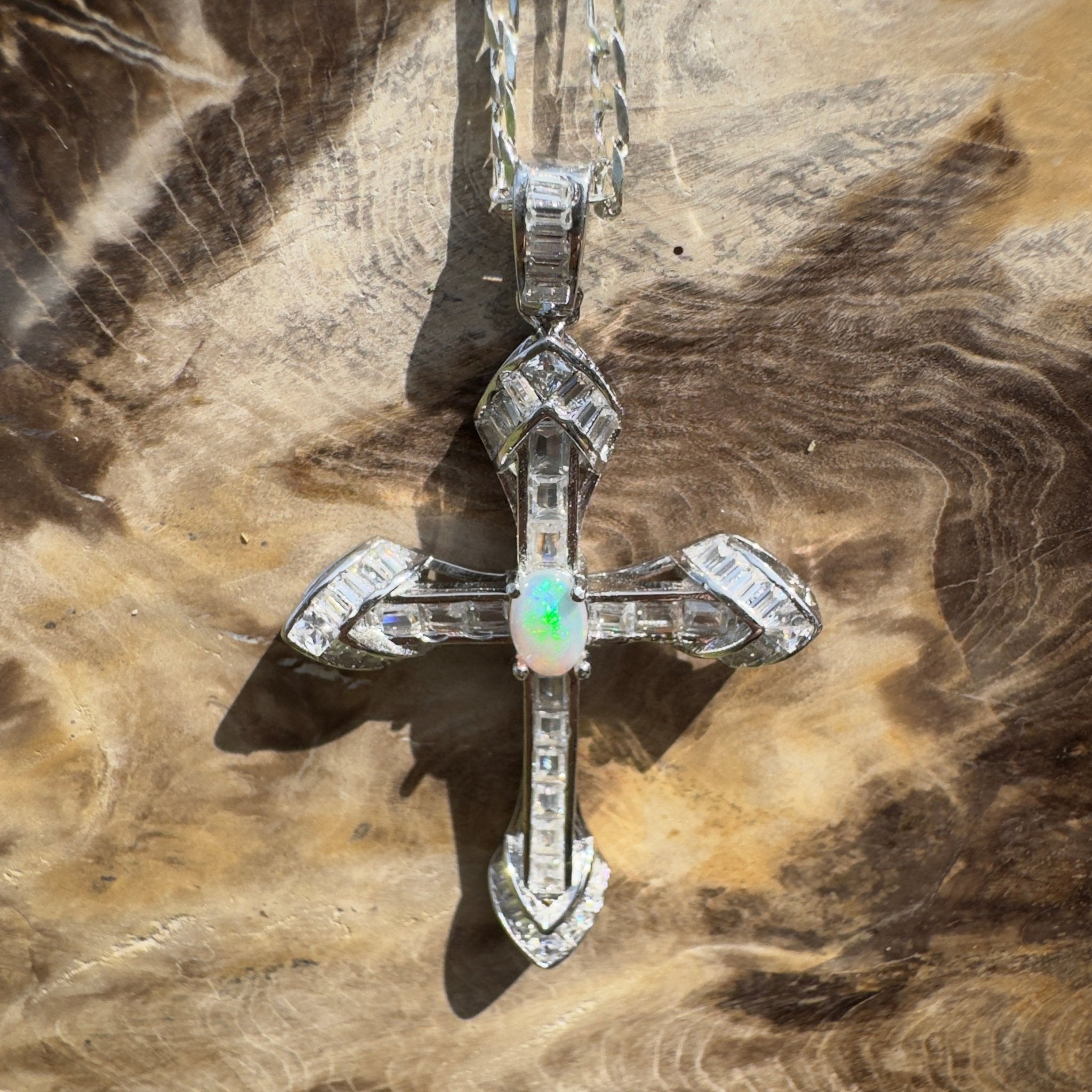 0.4ct Lightning Ridge Opal Pendant Necklace ~ 'Cradle Mountain Grace' | 925 Sterling Silver | Solid Australian Opal