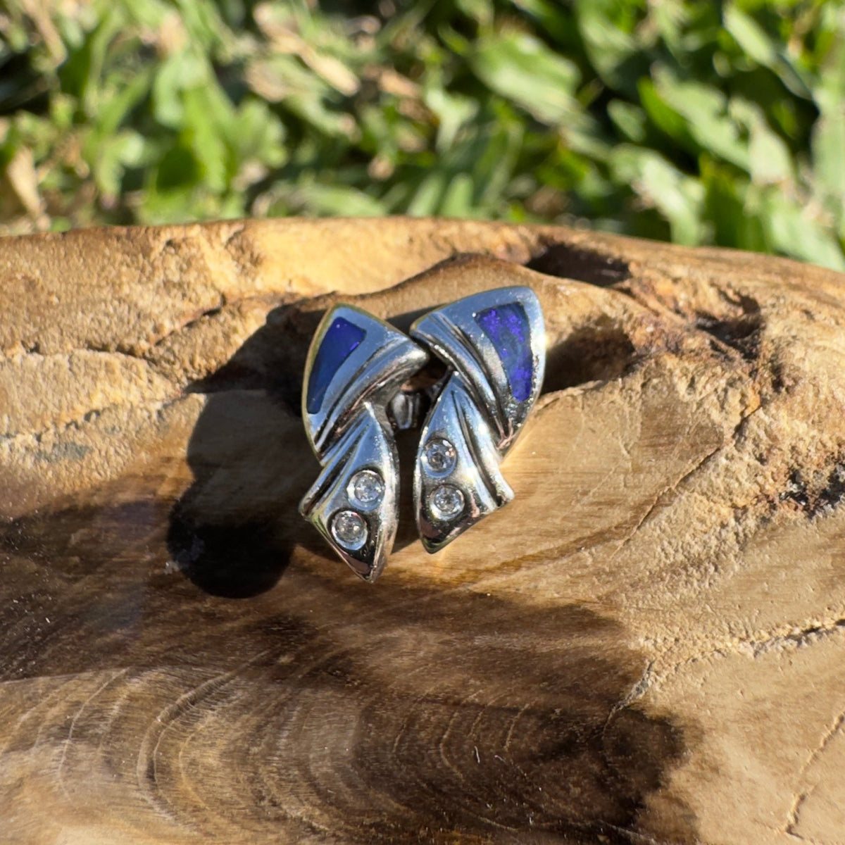 0.4ct Lightning Ridge Opal Stud Earrings ~ 'Bells Beach Aurora' | 925 Sterling Silver | Solid Australian Opal