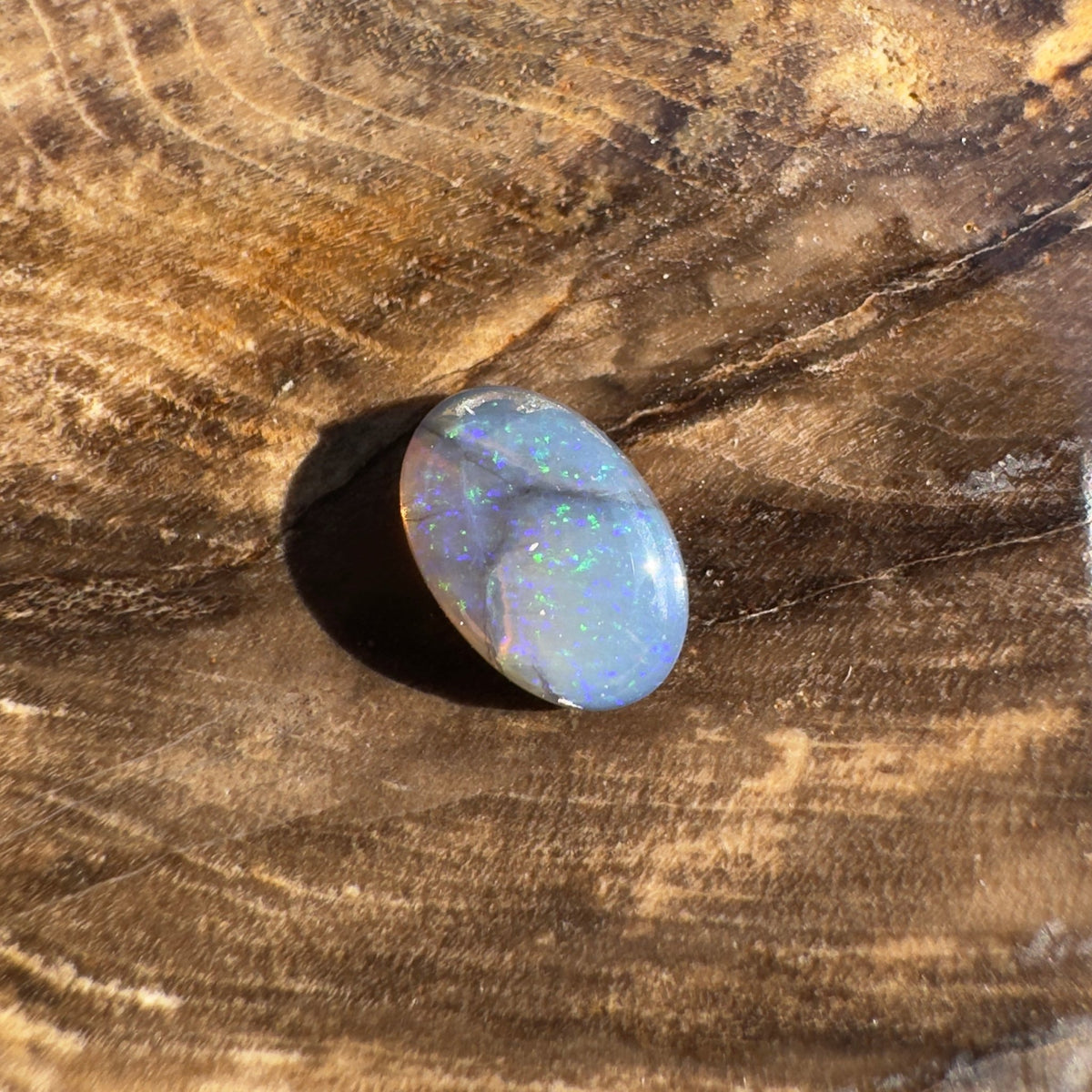 0.5ct Lightning Ridge Dark Crystal | Solid Australian Opal | Hand-Cut