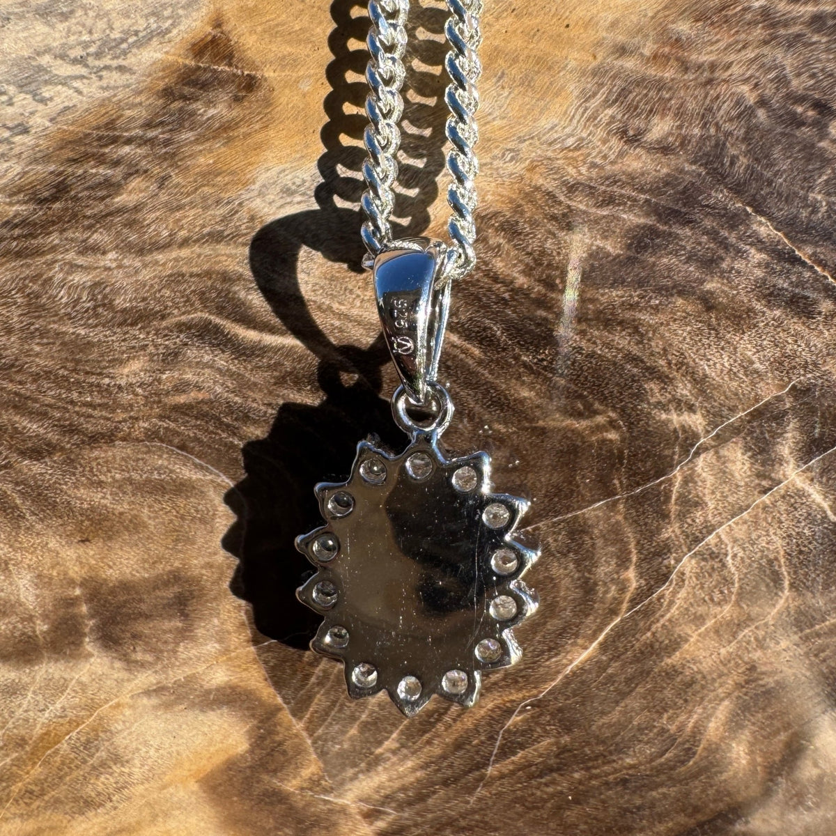 0.5ct Lightning Ridge Opal Pendant Necklace ~ 'Hawkings Point Blues' | 925 Sterling Silver | Solid Australian Opal