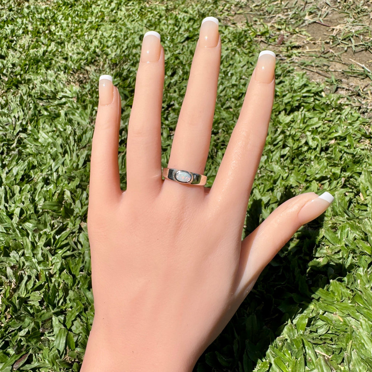 0.5ct Mintabie Opal Ring ~ 'Sunset Dreaming' | 925 Sterling Silver | Solid Australian Opal