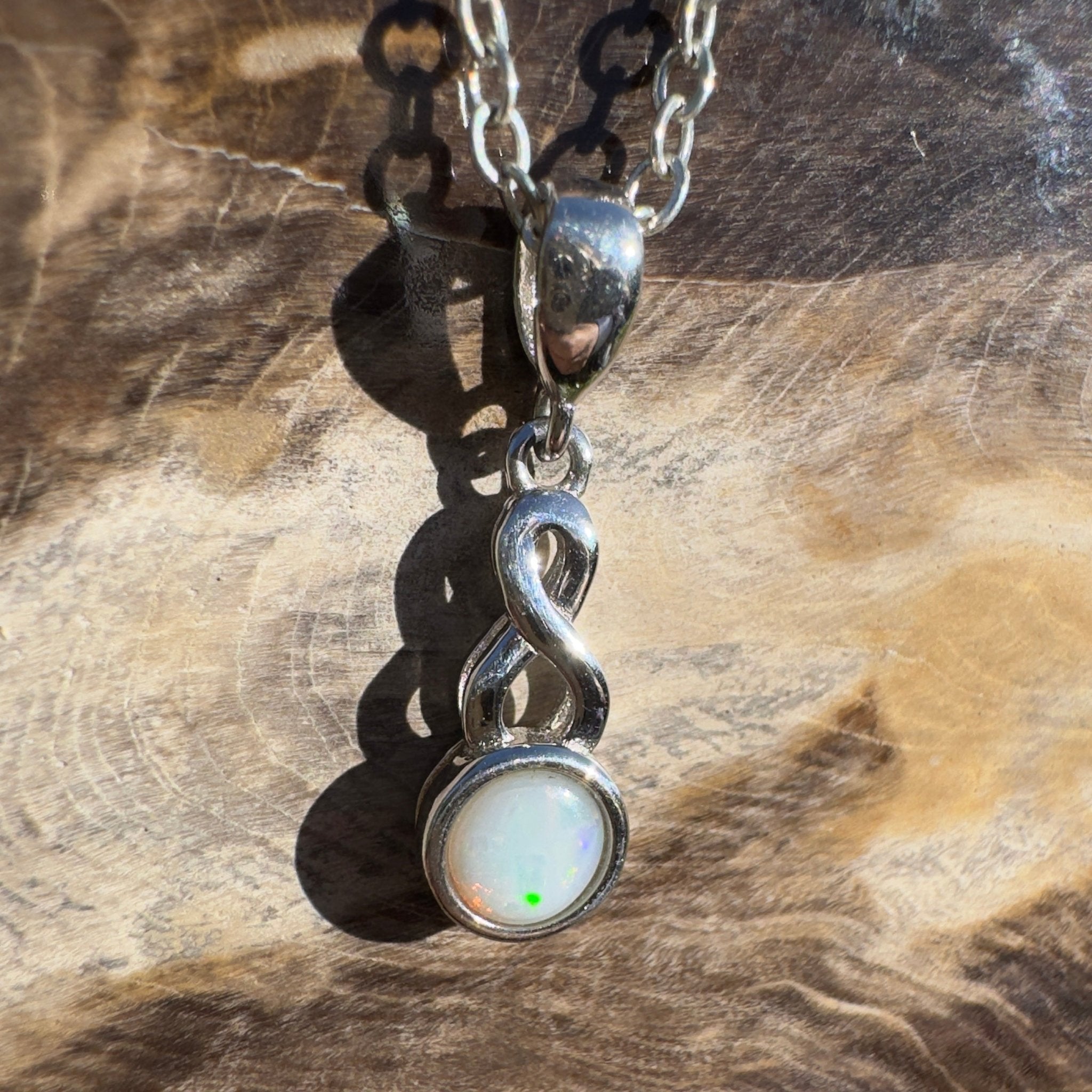 0.5ct Solid Lightning Ridge Opal Pendant Necklace ~ 'Barwon River Drift' | 925 Sterling Silver | Solid Australian Opal
