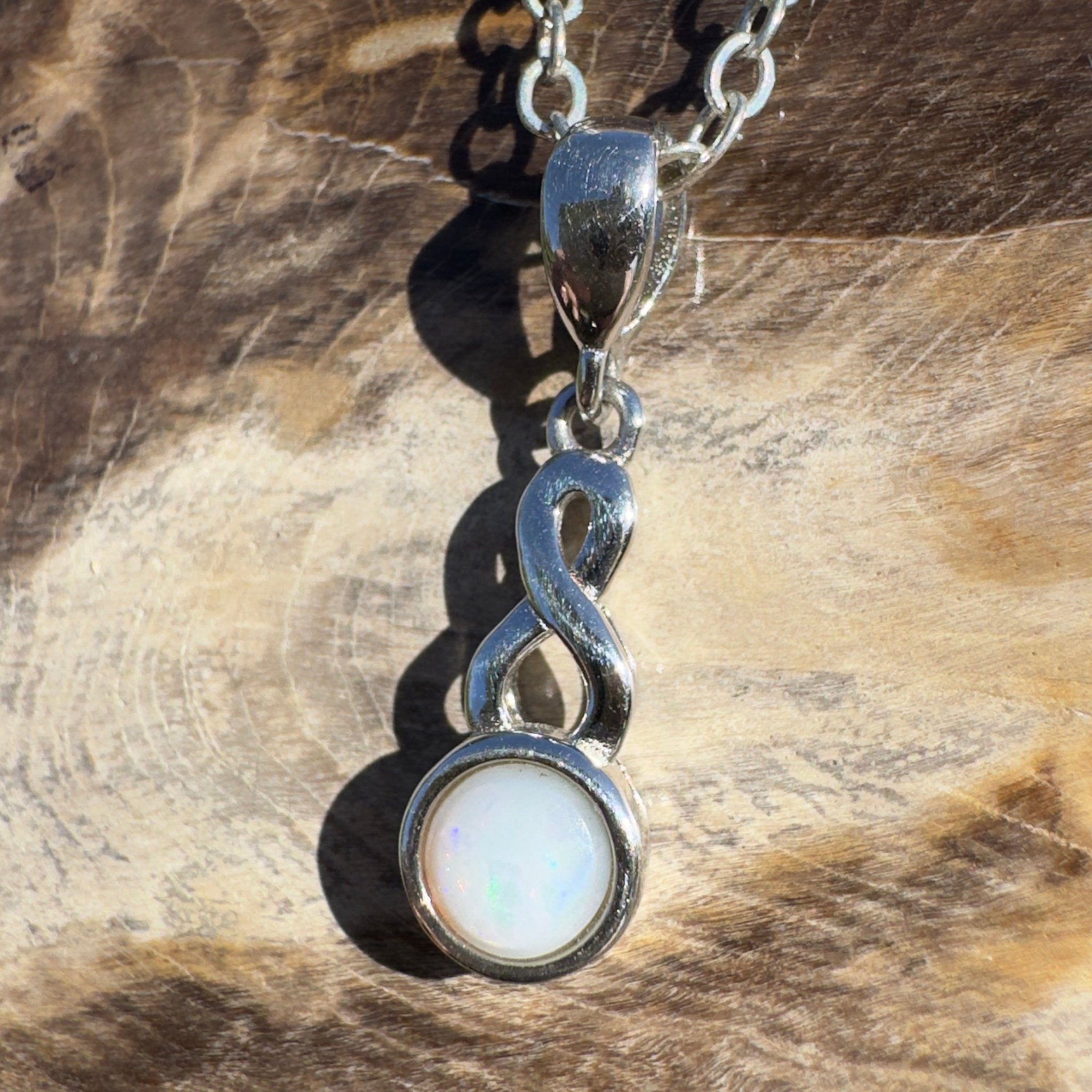 0.5ct Solid Lightning Ridge Opal Pendant Necklace ~ 'Barwon River Drift' | 925 Sterling Silver | Solid Australian Opal