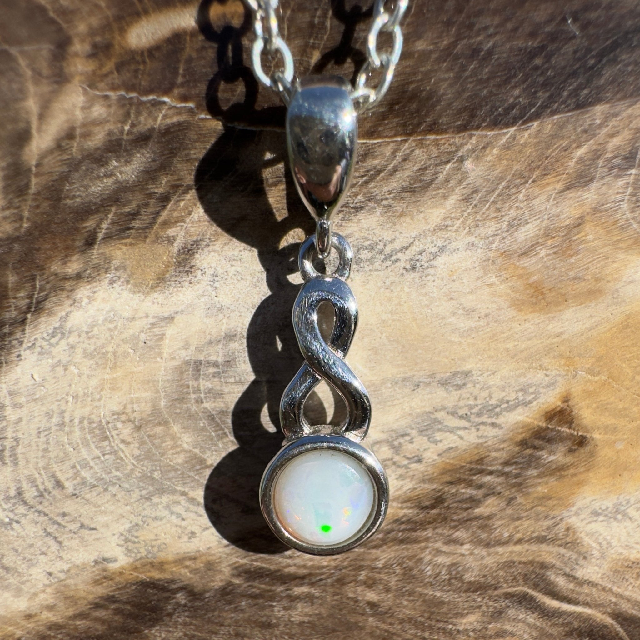 0.5ct Solid Lightning Ridge Opal Pendant Necklace ~ 'Barwon River Drift' | 925 Sterling Silver | Solid Australian Opal