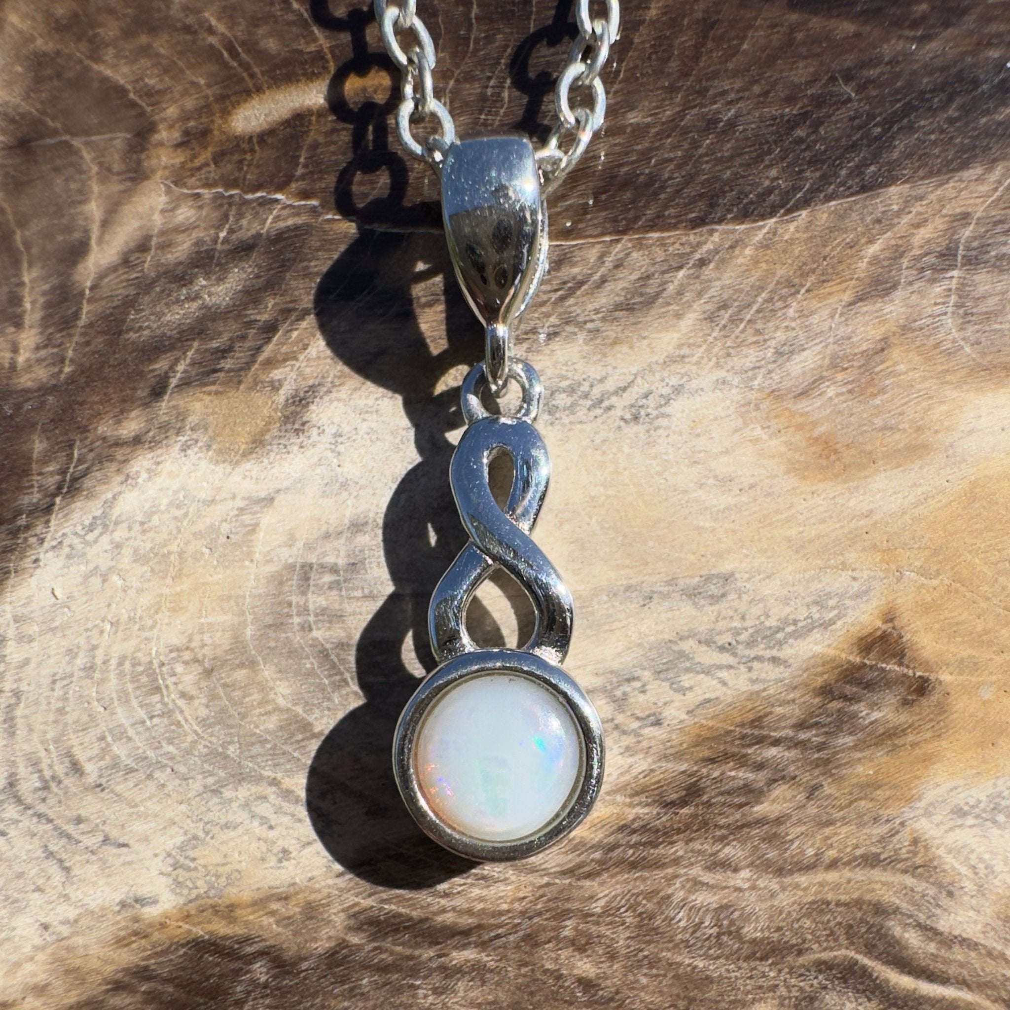 0.5ct Solid Lightning Ridge Opal Pendant Necklace ~ 'Barwon River Drift' | 925 Sterling Silver | Solid Australian Opal