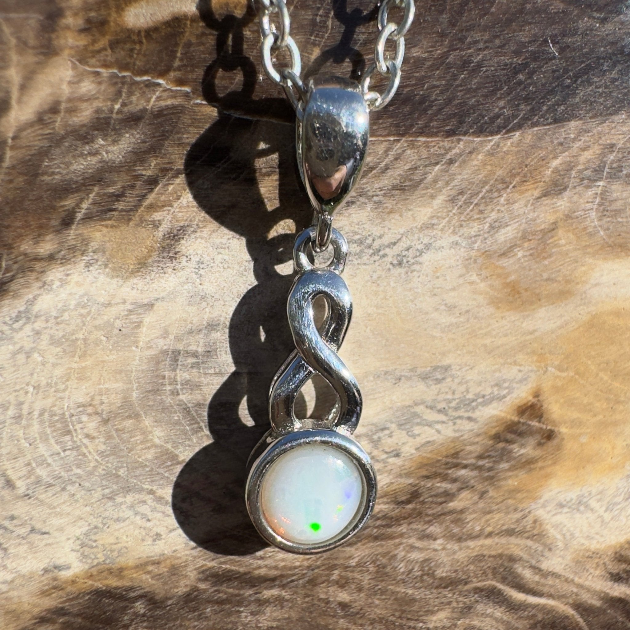 0.5ct Solid Lightning Ridge Opal Pendant Necklace ~ 'Barwon River Drift' | 925 Sterling Silver | Solid Australian Opal