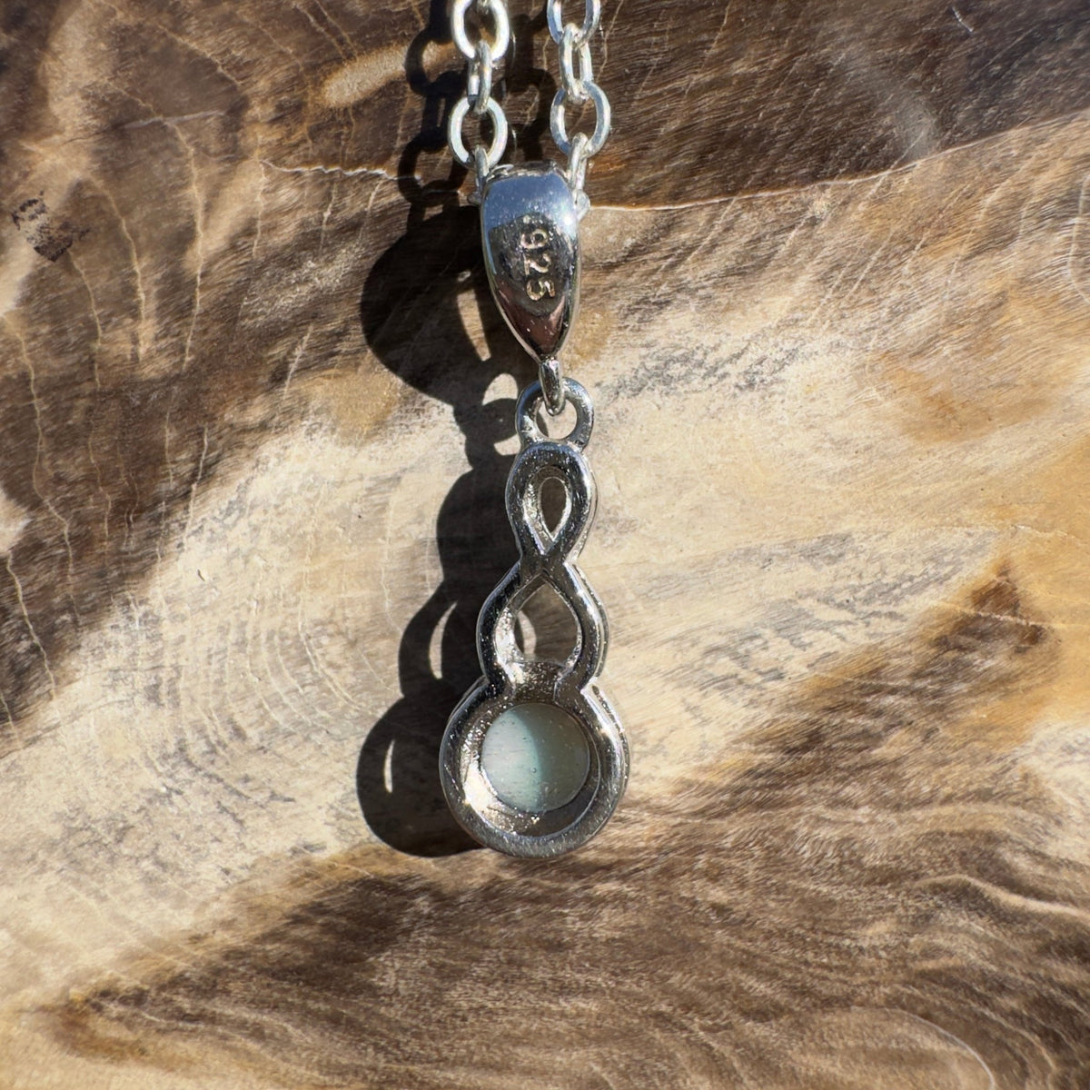 0.5ct Solid Lightning Ridge Opal Pendant Necklace ~ 'Barwon River Drift' | 925 Sterling Silver | Solid Australian Opal