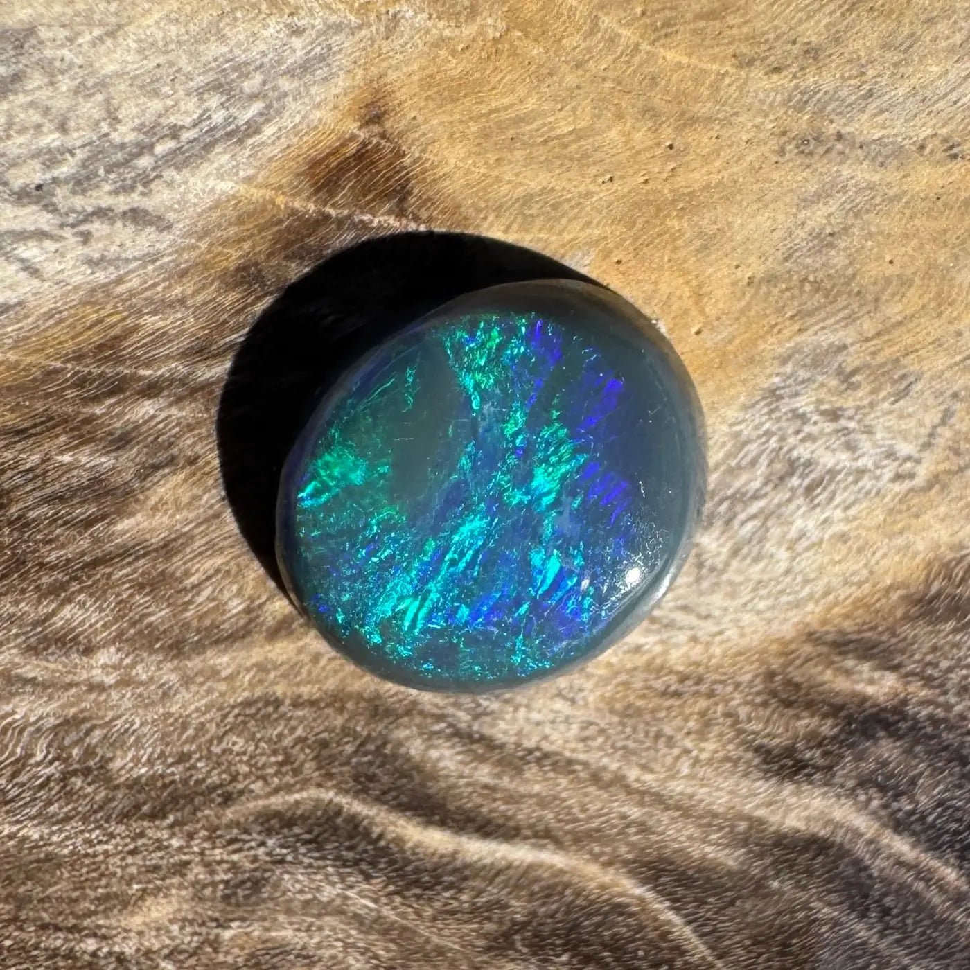 0.65ct Hand - Cut Solid Lightning Ridge Semi Black Opal