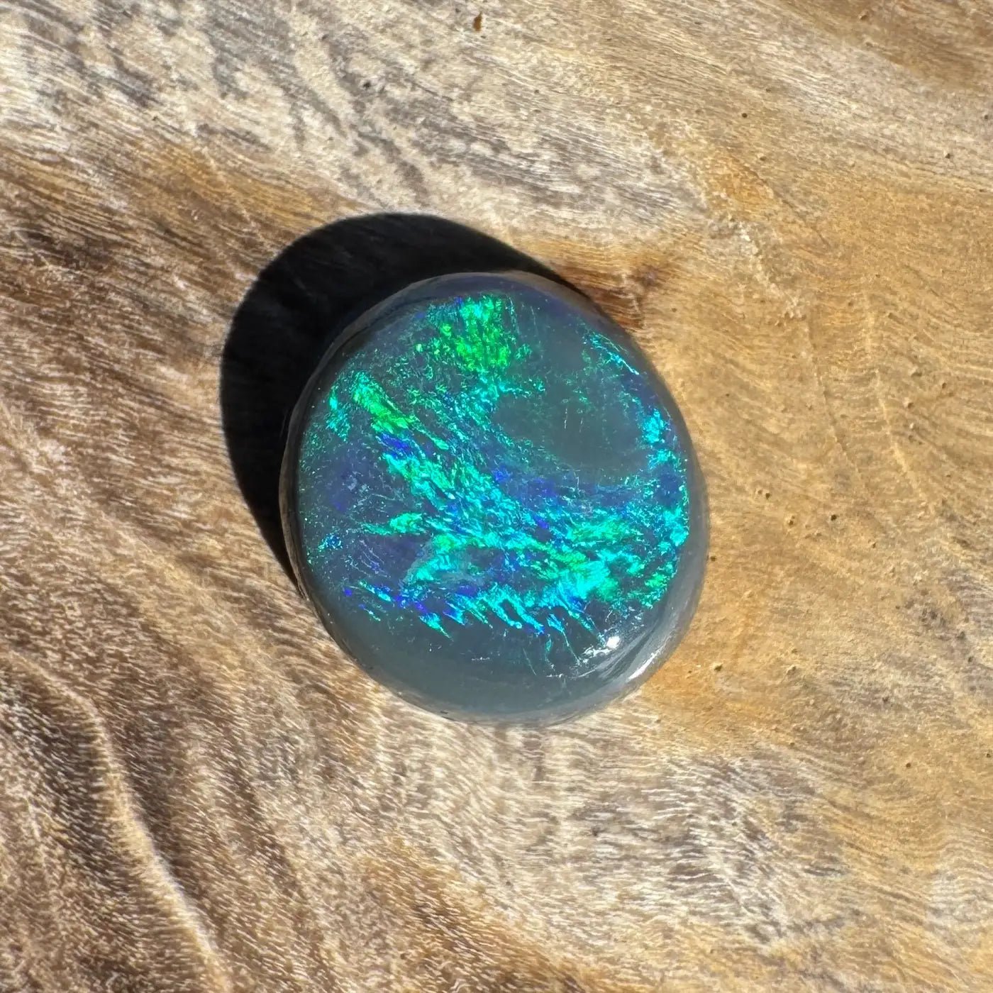 0.65ct Hand - Cut Solid Lightning Ridge Semi Black Opal