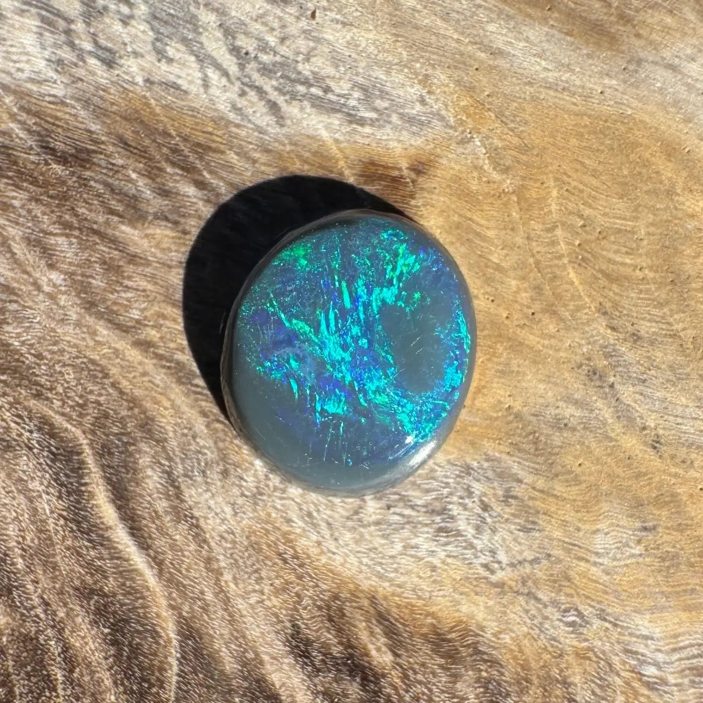 0.65ct Hand - Cut Solid Lightning Ridge Semi Black Opal