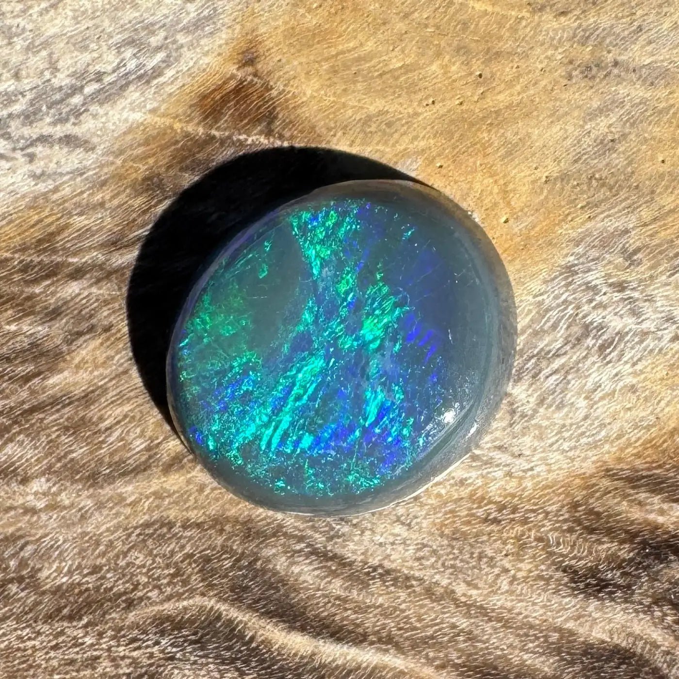 0.65ct Hand - Cut Solid Lightning Ridge Semi Black Opal