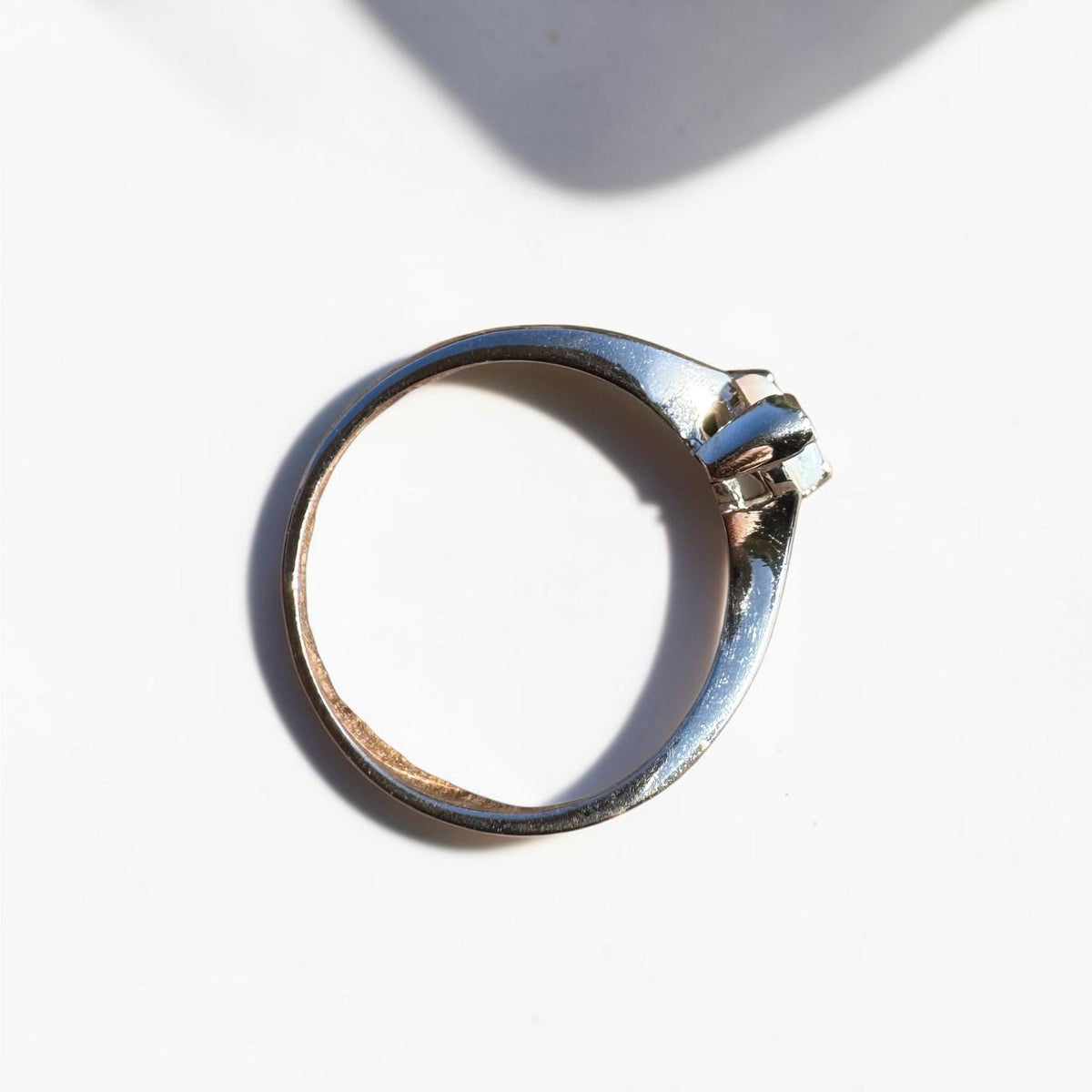0.6ct Coober Pedy Opal Ring ~ 'Strahan Glow' | 925 Sterling Silver | Solid Australian Opal