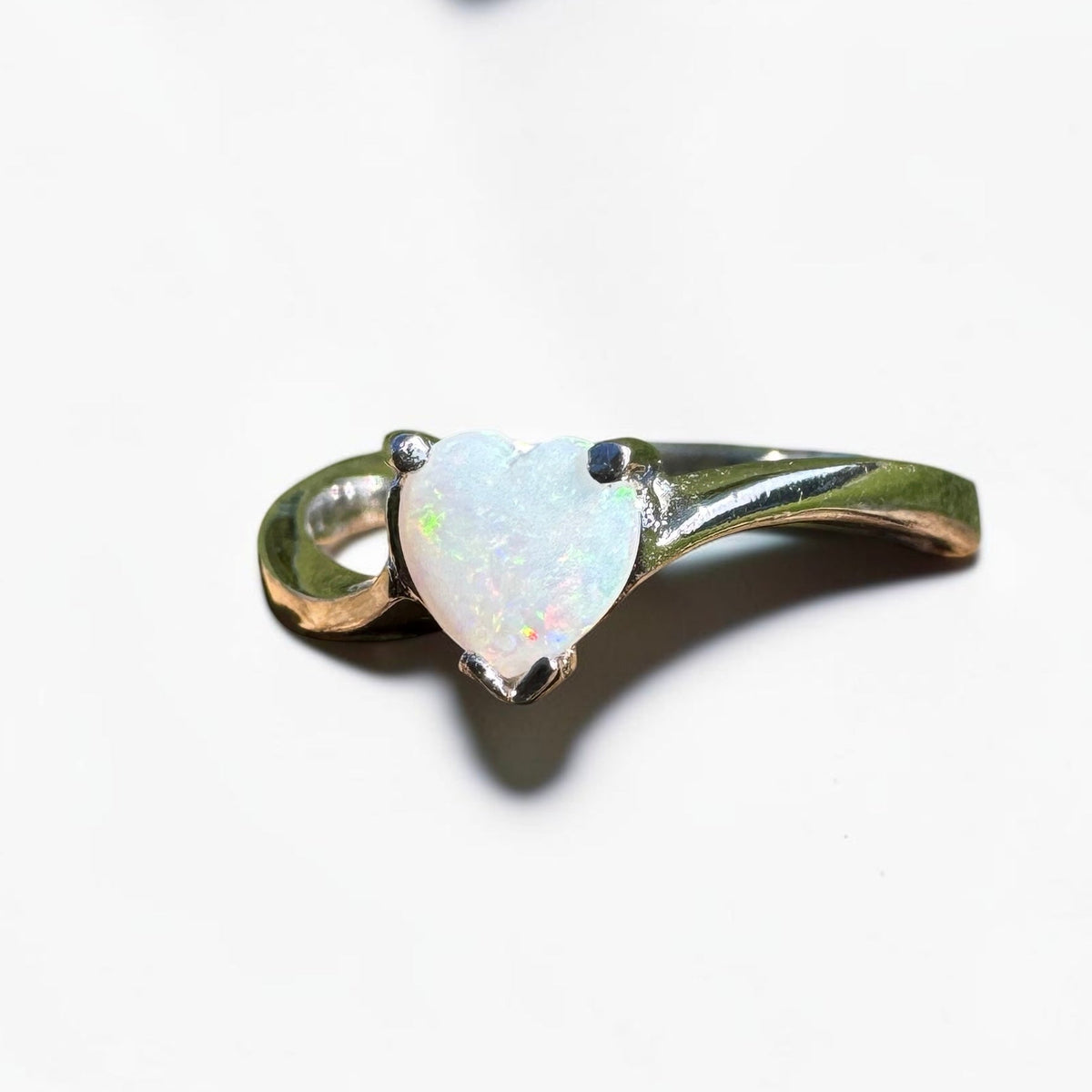 0.6ct Coober Pedy Opal Ring ~ 'Strahan Glow' | 925 Sterling Silver | Solid Australian Opal
