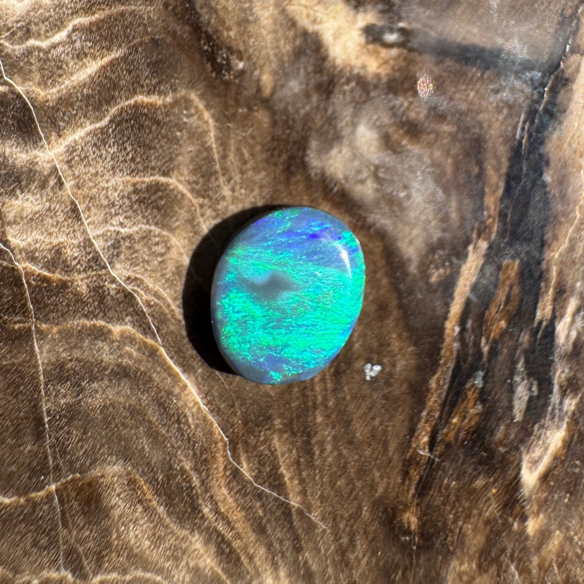 0.6ct Lightning Ridge Semi Black Opal | Solid Australian Opal | Hand-Cut