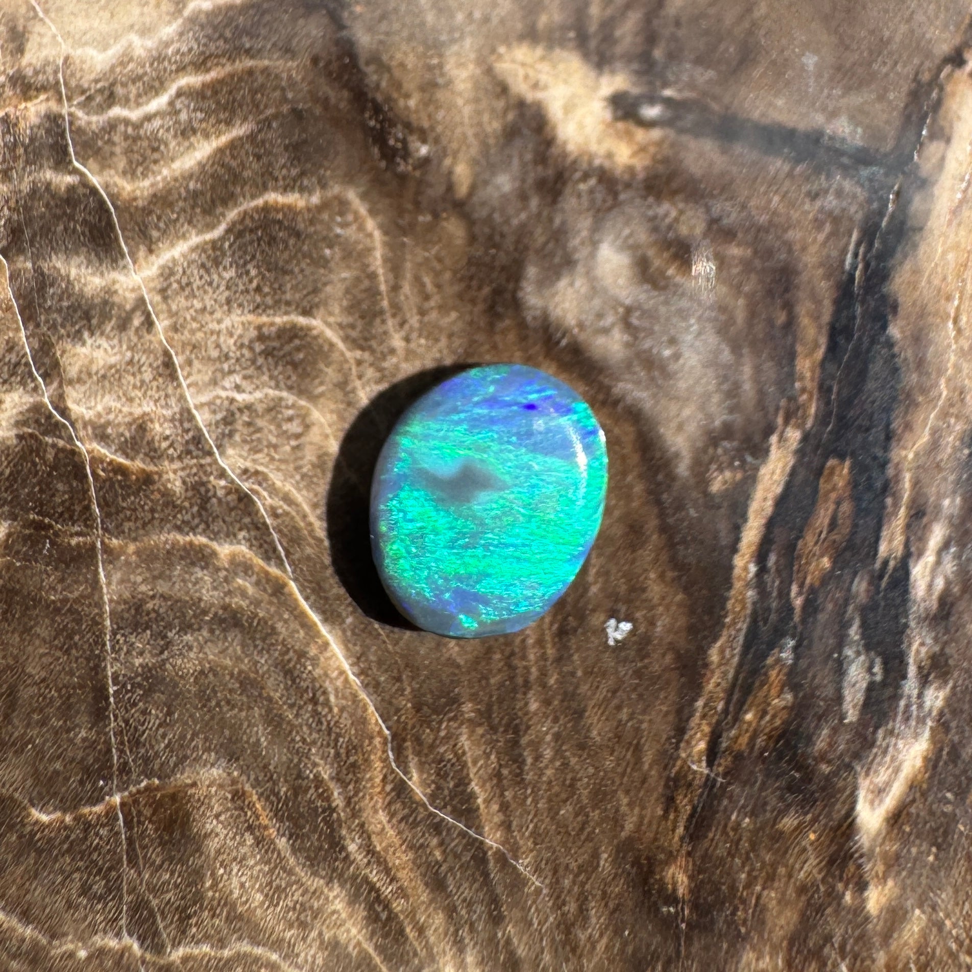 0.6ct Lightning Ridge Semi Black Opal | Solid Australian Opal | Hand-Cut