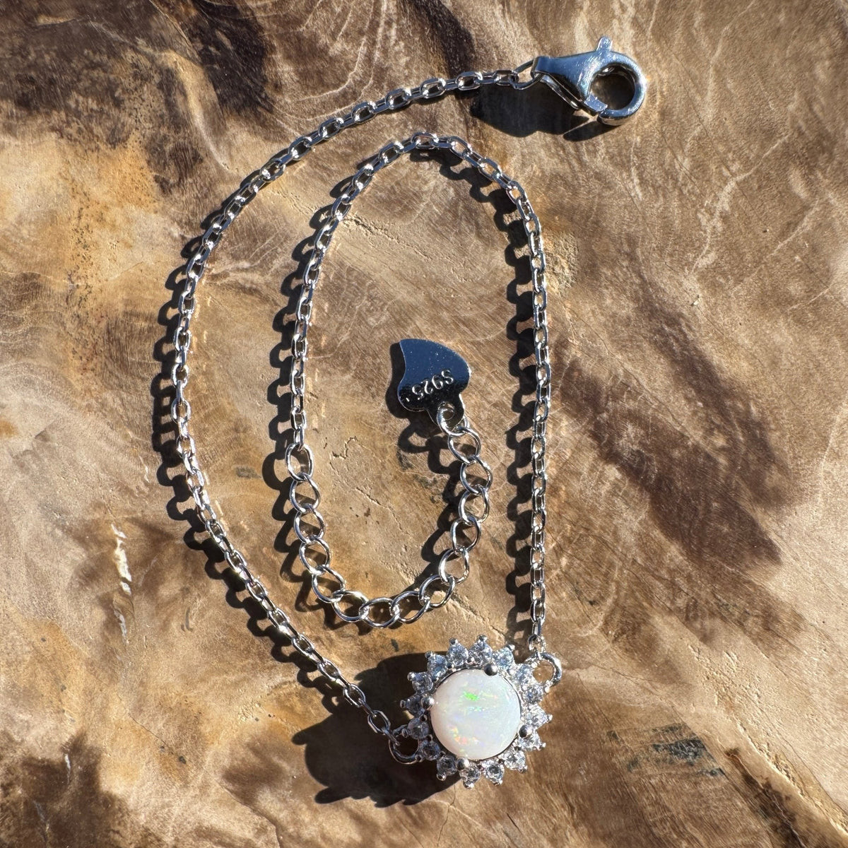 0.7ct Coober Pedy Opal Bracelet ~ 'Tathra Tide' | 925 Sterling Silver | Solid Australian Opal