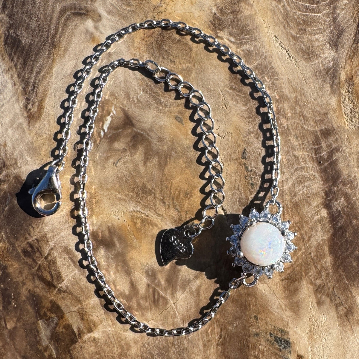 0.7ct Coober Pedy Opal Bracelet ~ 'Terrigal Current' | 925 Sterling Silver | Solid Australian Opal