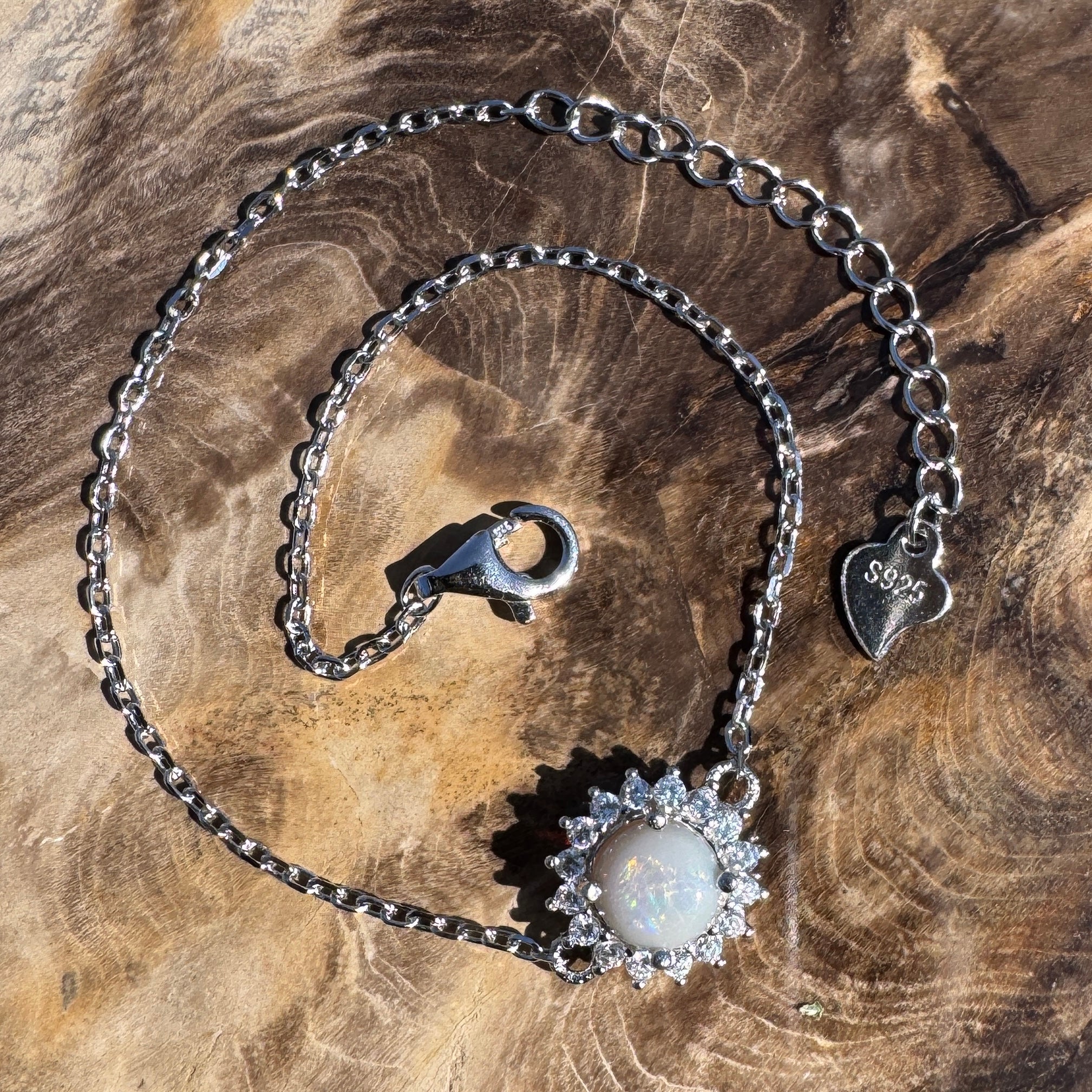 0.8ct Coober Pedy Opal Bracelet ~ 'Arkaroola Ochre' | 925 Sterling Silver | Solid Australian Opal