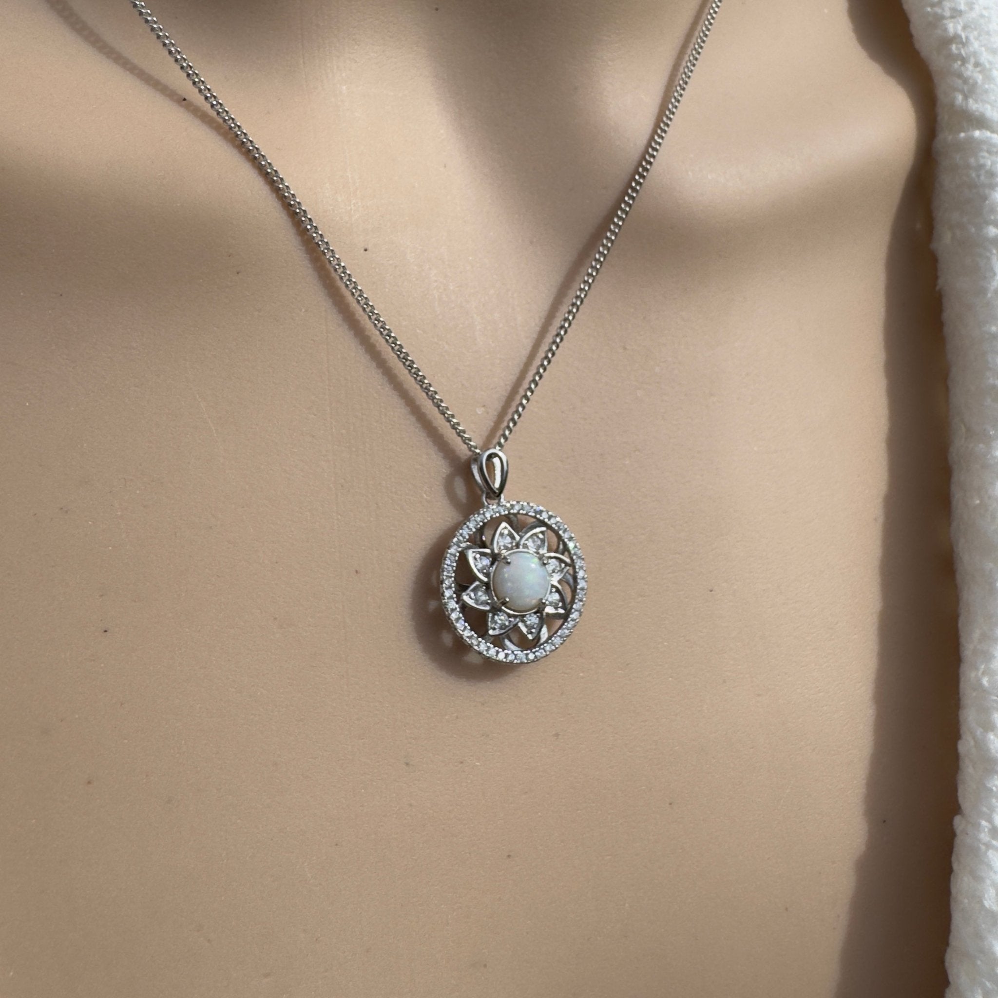 0.8ct Coober Pedy Opal Spinner Pendant Necklace ~ 'Oodla Wirra Calm' | 925 Sterling Silver | Solid Australian Opal