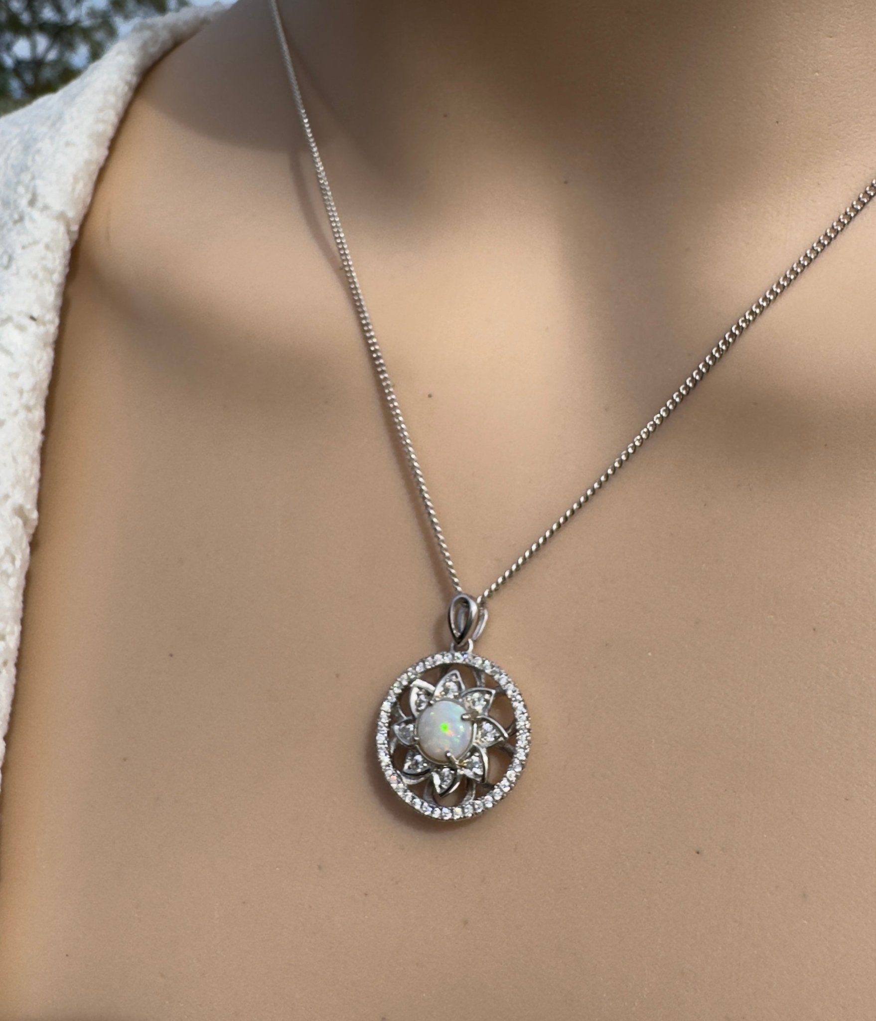 0.8ct Coober Pedy Opal Spinner Pendant Necklace ~ 'Oodla Wirra Calm' | 925 Sterling Silver | Solid Australian Opal