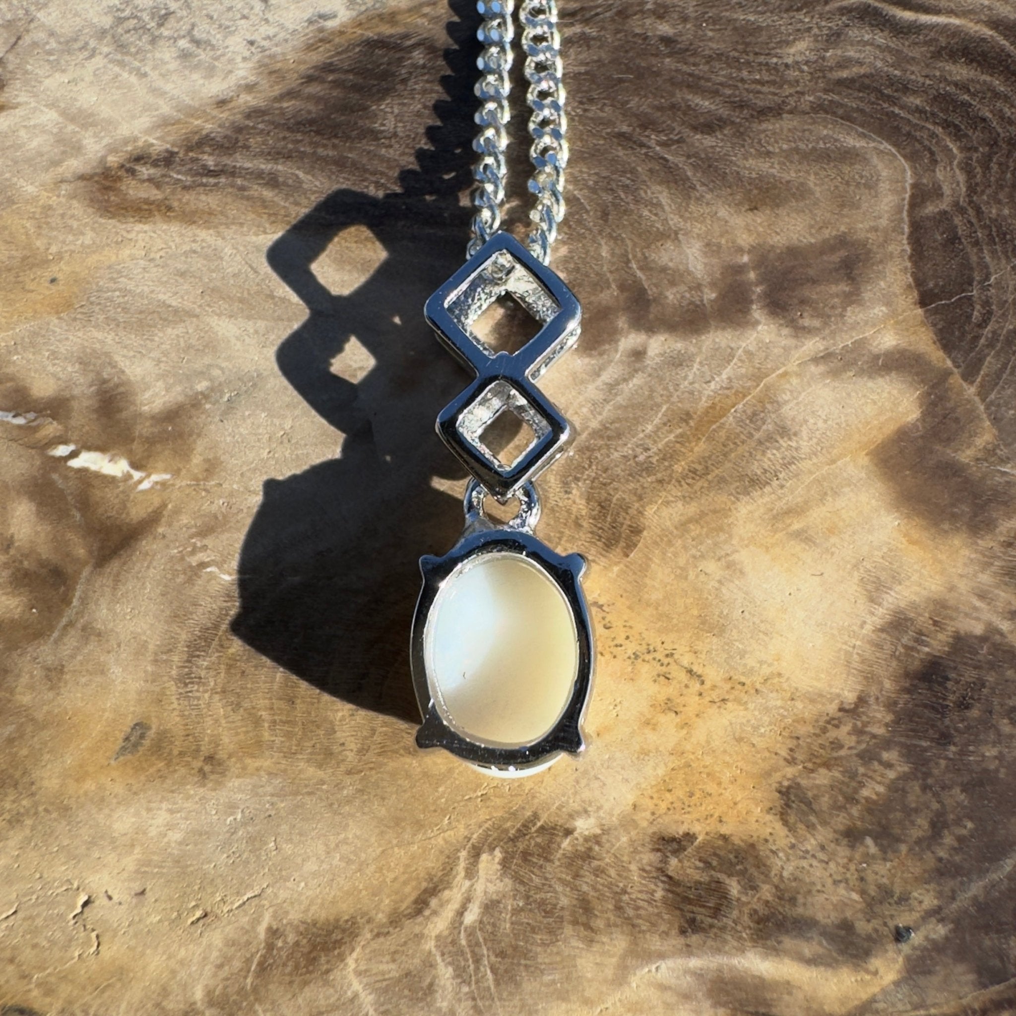 0.9ct Coober Pedy Opal Pendant Necklace ~ 'Arkaroola Glow' | 925 Sterling Silver | Solid Australian Opal
