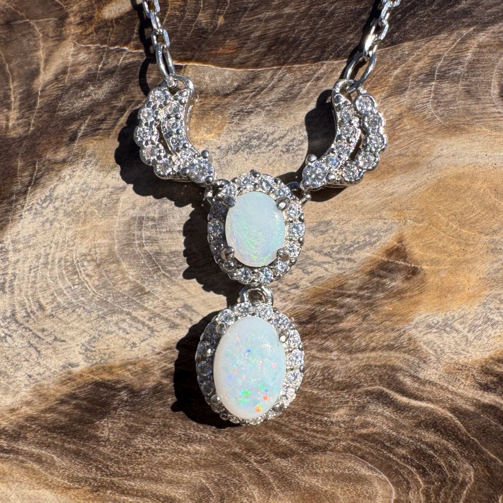 0.9ct Coober Pedy Opal Pendant Necklace ~ 'Karijini Glow' | 925 Sterling Silver | Solid Australian Opal