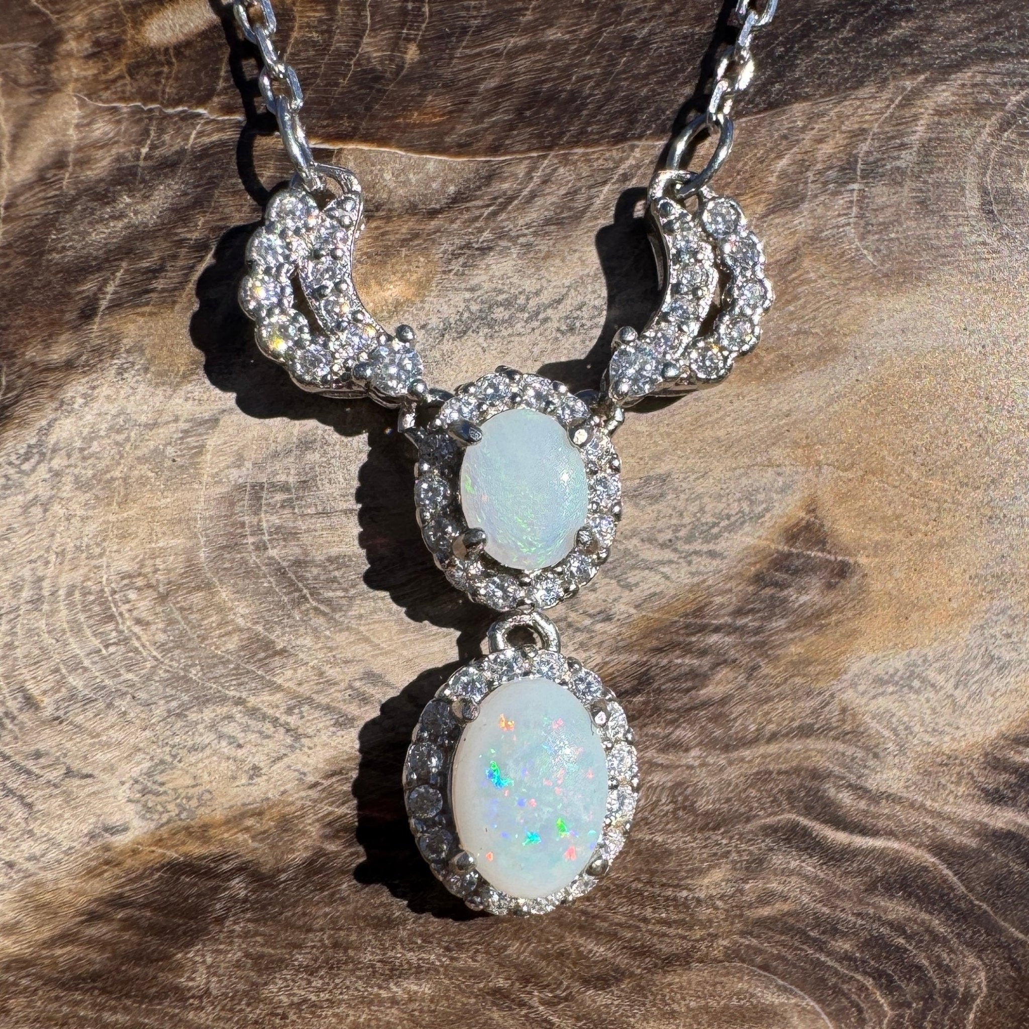 0.9ct Coober Pedy Opal Pendant Necklace ~ 'Karijini Glow' | 925 Sterling Silver | Solid Australian Opal
