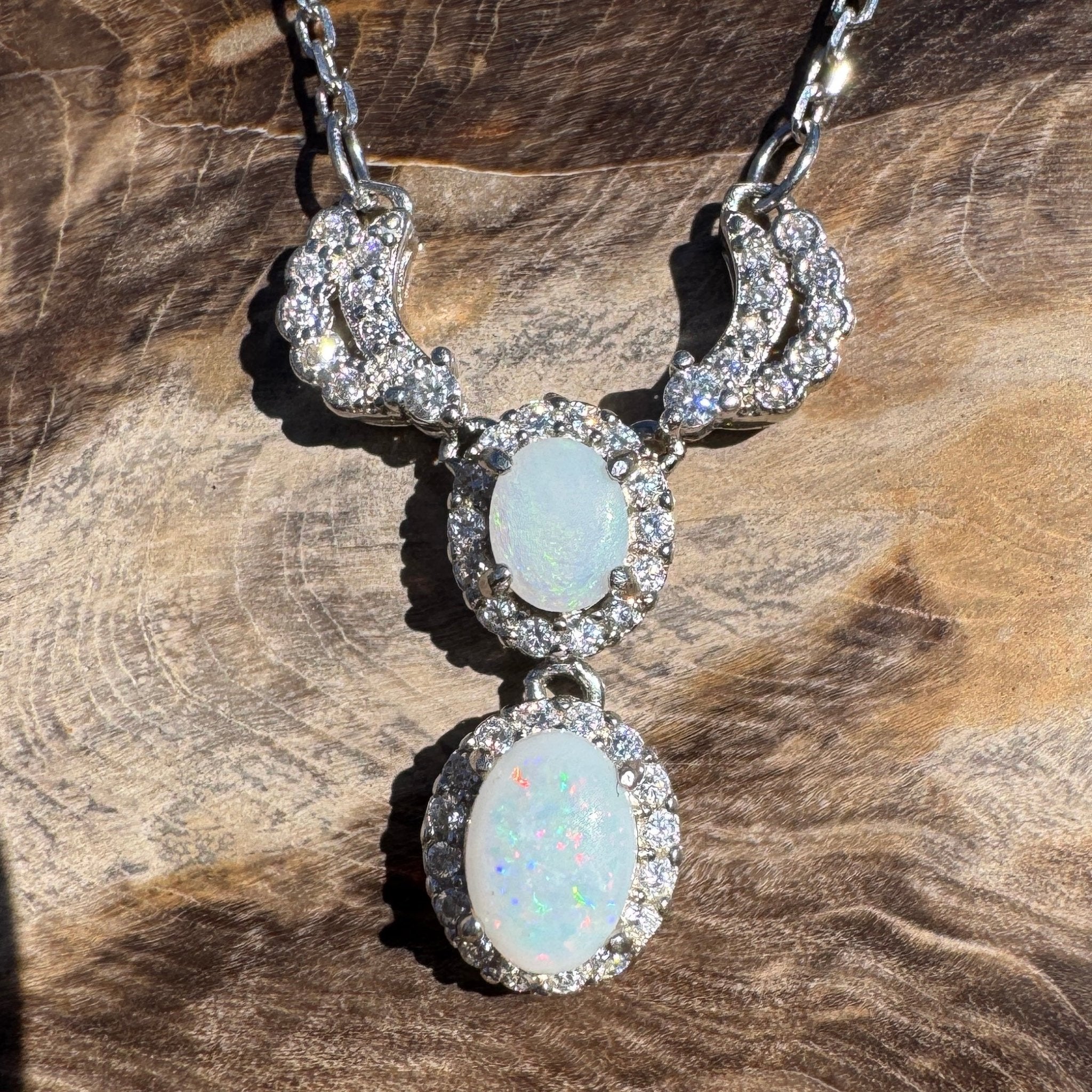 0.9ct Coober Pedy Opal Pendant Necklace ~ 'Karijini Glow' | 925 Sterling Silver | Solid Australian Opal