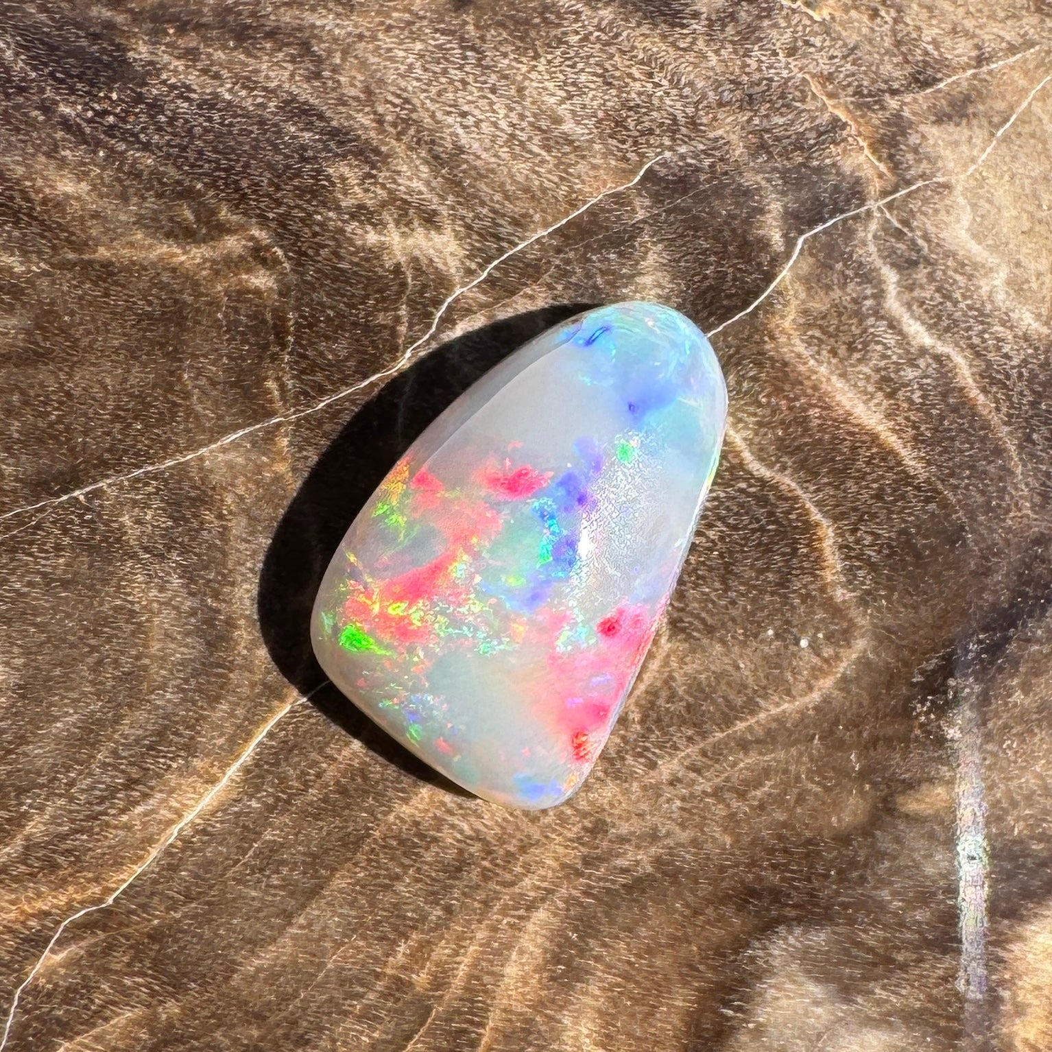 0.9ct Lightning Ridge Dark Crystal Opal | Solid Australian Opal | Hand-Cut