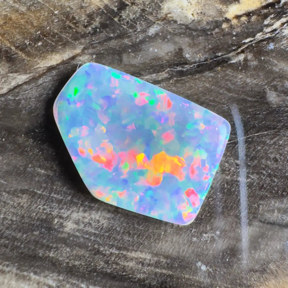 Iridescent opal gemstone.