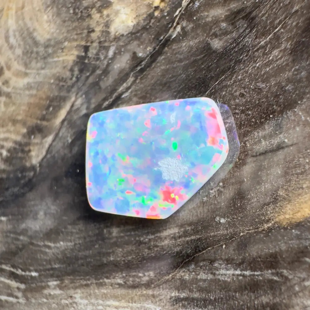 Iridescent opal gemstone.