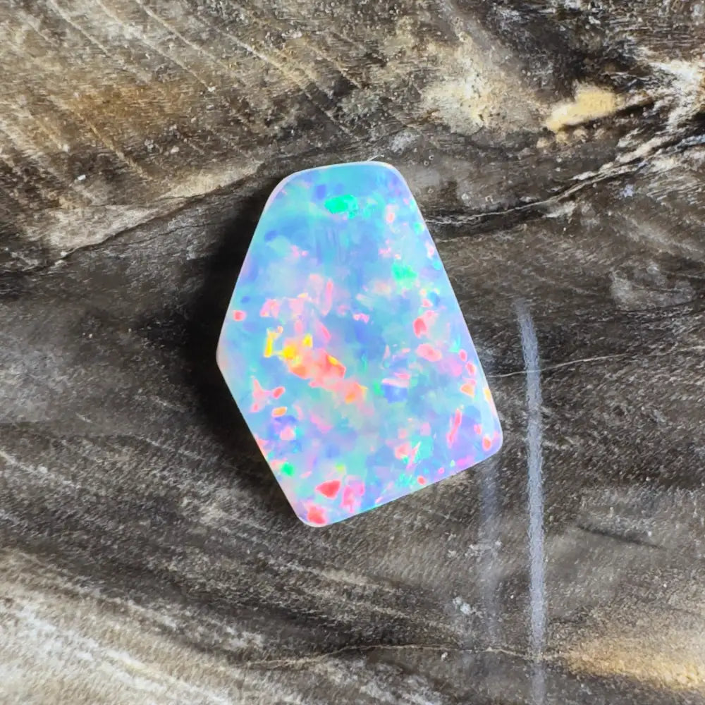 Iridescent opal gemstone.