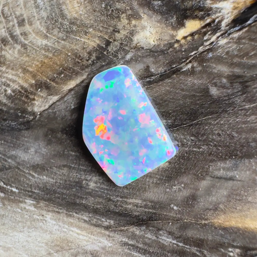 Iridescent opal gemstone.