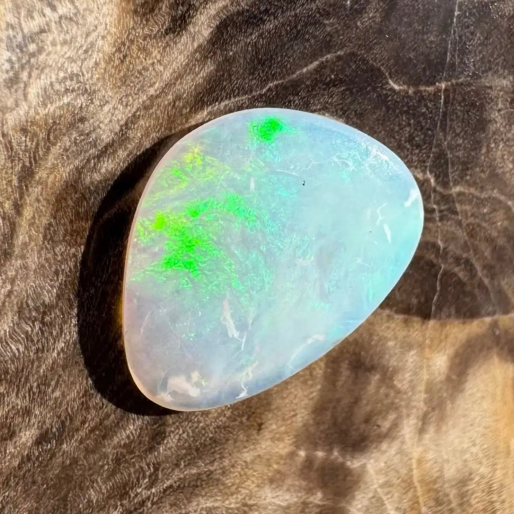 Iridescent opal gemstone.
