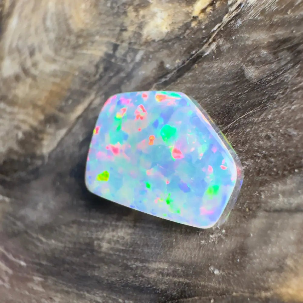 Iridescent opal gemstone.