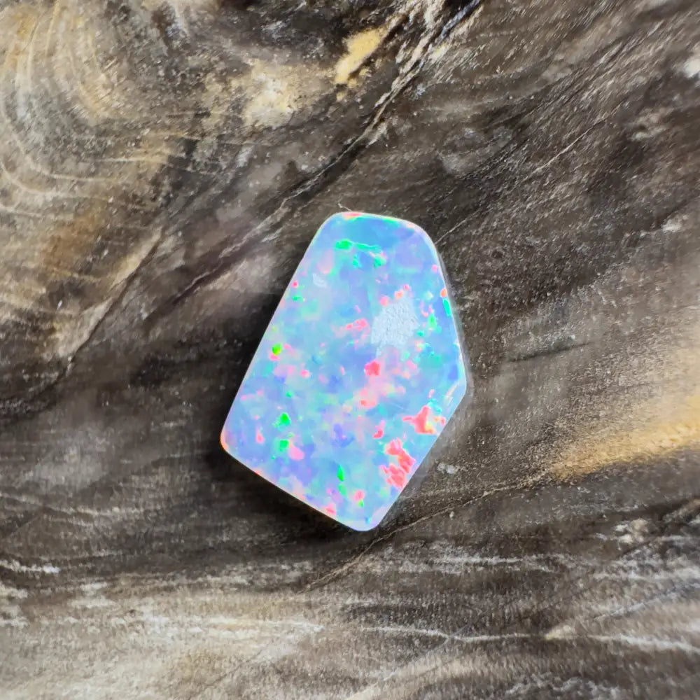 Iridescent opal gemstone.