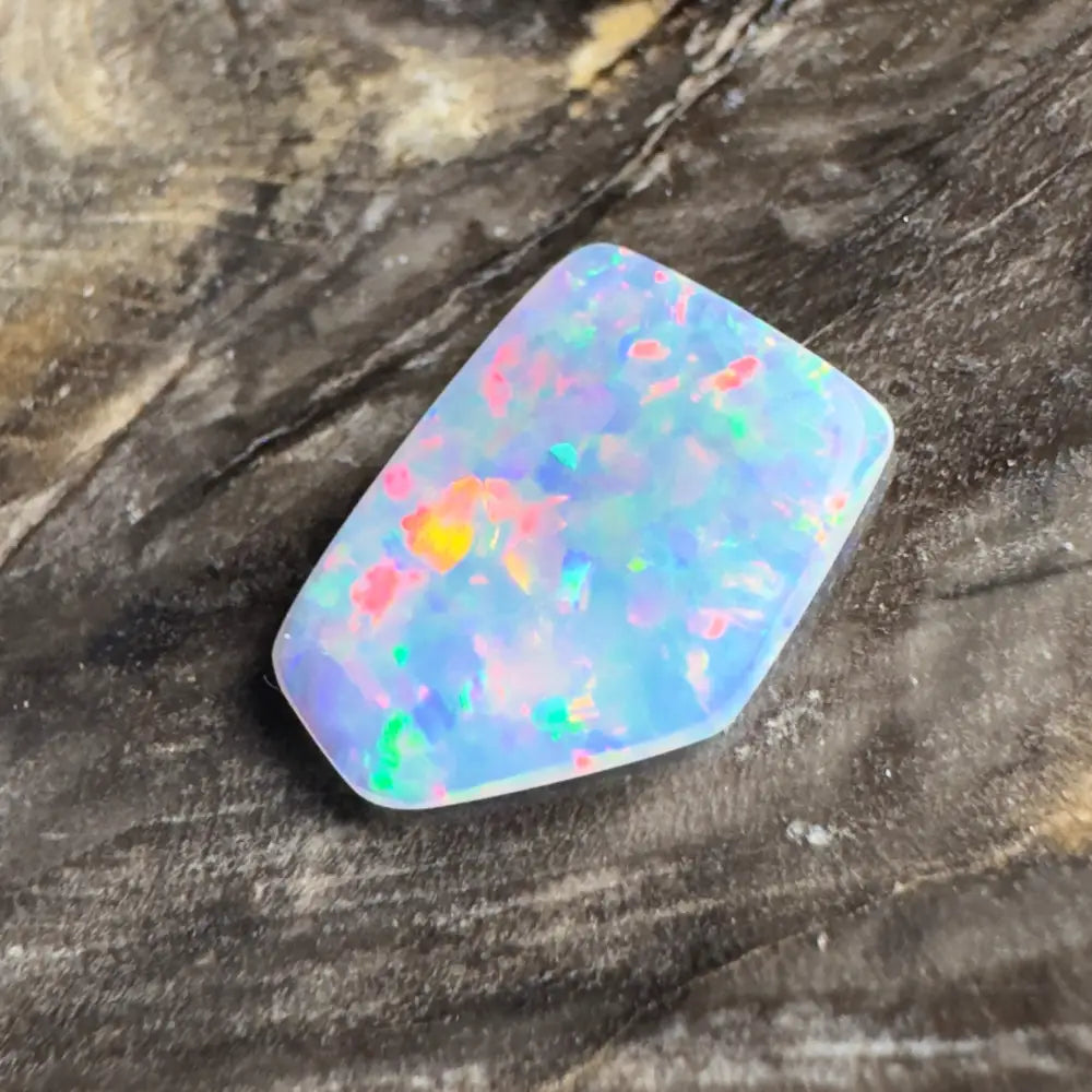 Iridescent opal gemstone.