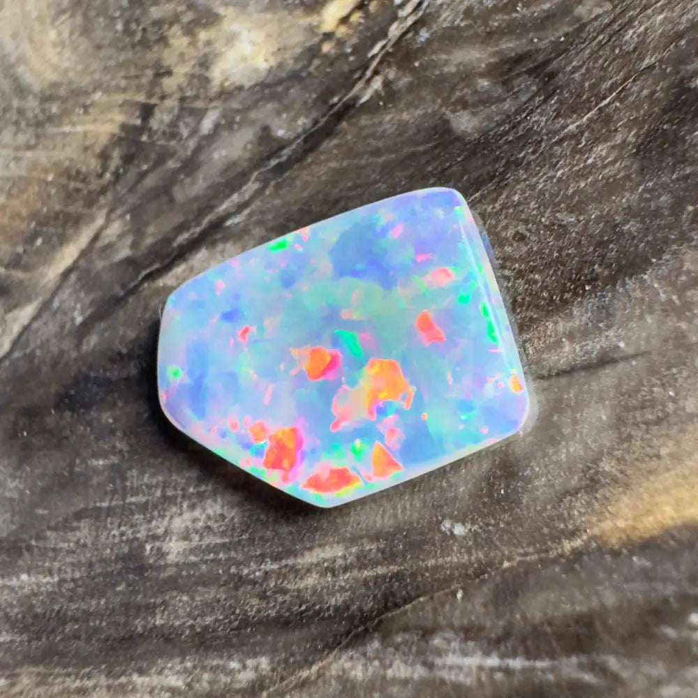 Iridescent opal gemstone.