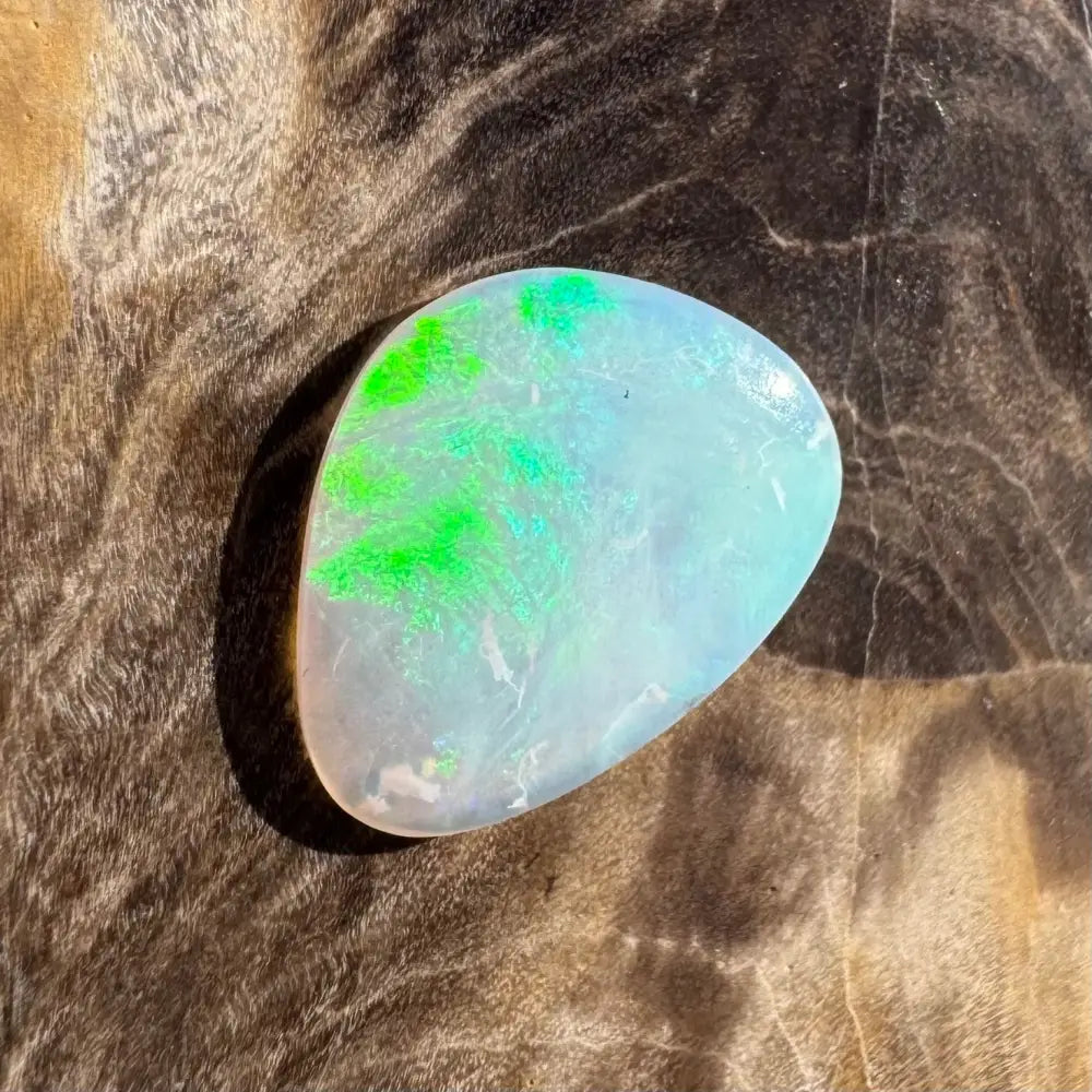 Iridescent opal gemstone.