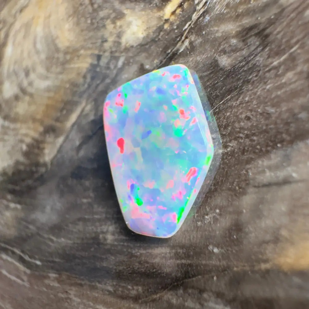 Iridescent opal gemstone.