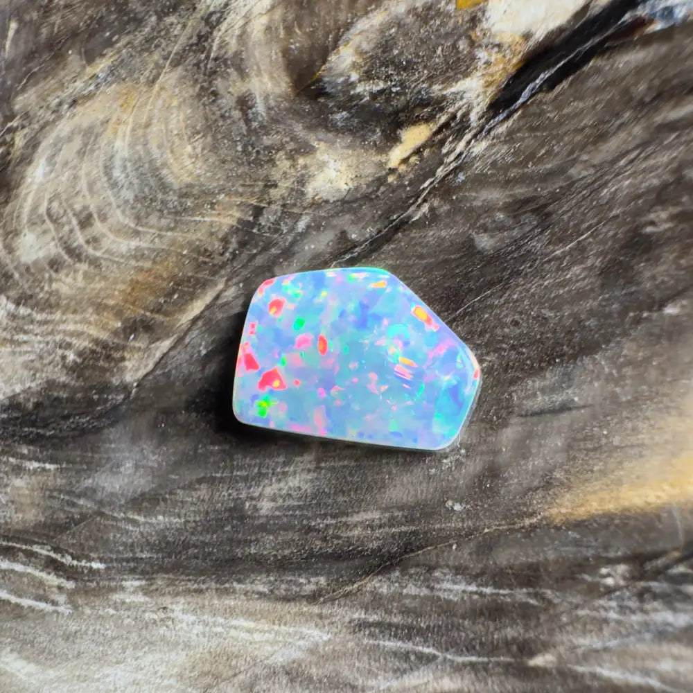 Iridescent opal gemstone.