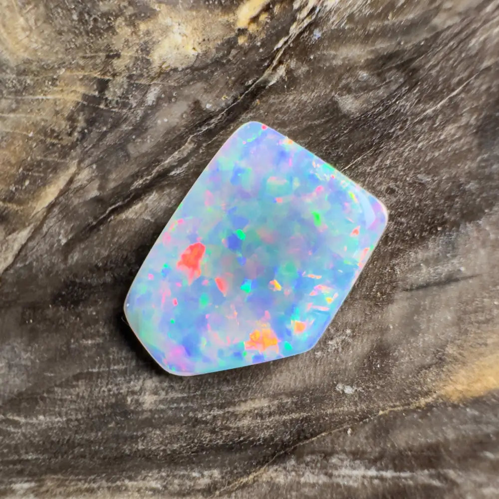 Iridescent opal gemstone.